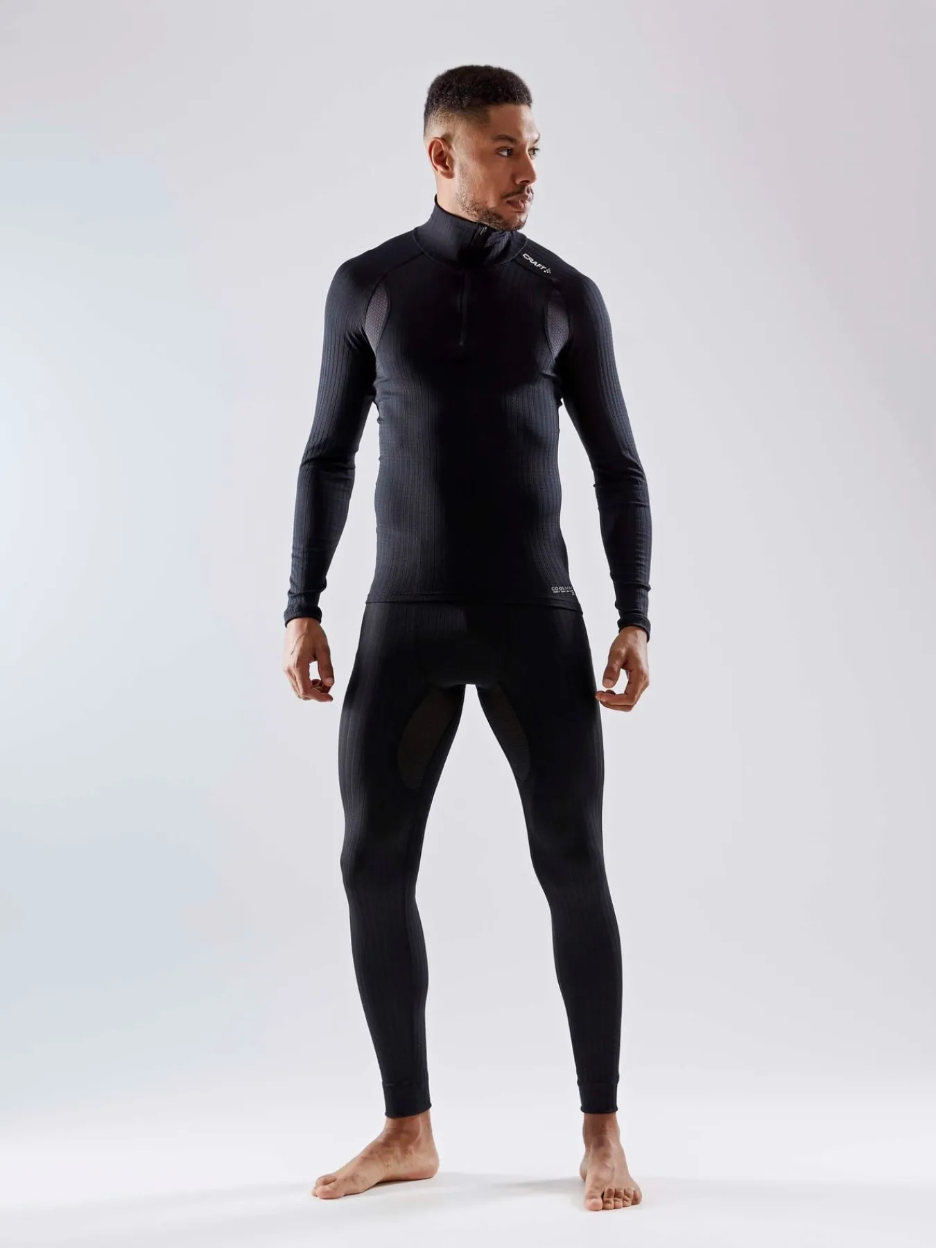 T-Skjorter & Singleter|Ull- & Superundertøy>Craft Sportswear Active Extreme X ZIP LS M Black