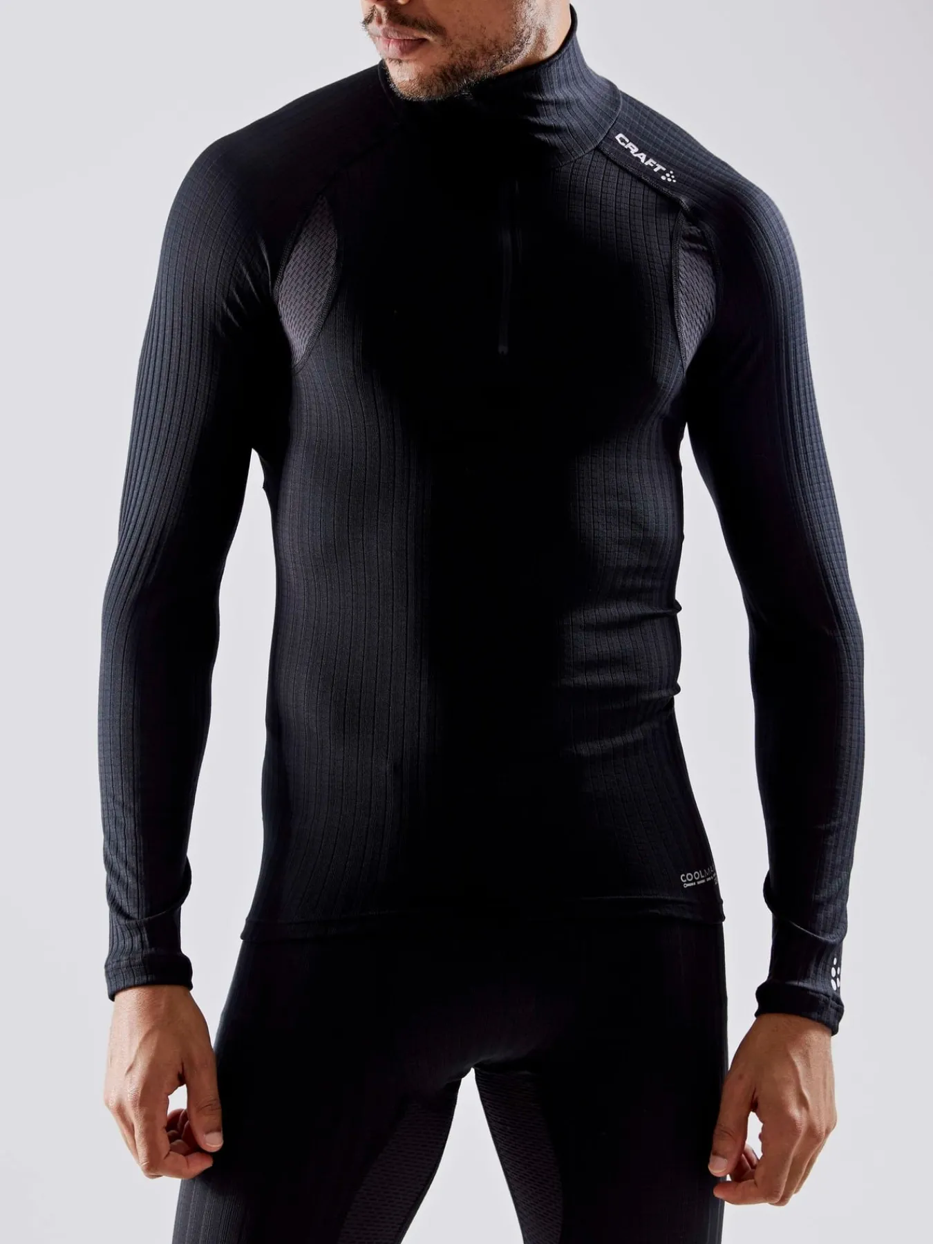T-Skjorter & Singleter|Ull- & Superundertøy>Craft Sportswear Active Extreme X ZIP LS M Black