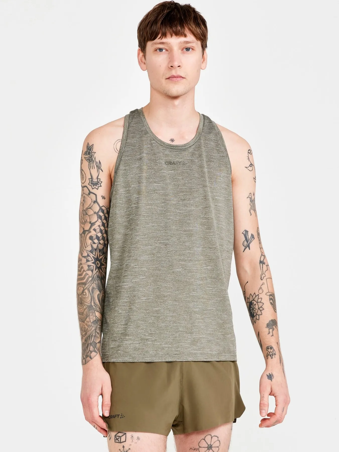 T-Skjorter & Singleter|Trening>Craft Sportswear ADV Essence Melange Singlet M Woods-Melange