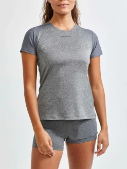 T-Skjorter & Singleter|Løping>Craft Sportswear ADV Essence SS Slim Tee W Dk Grey Melange