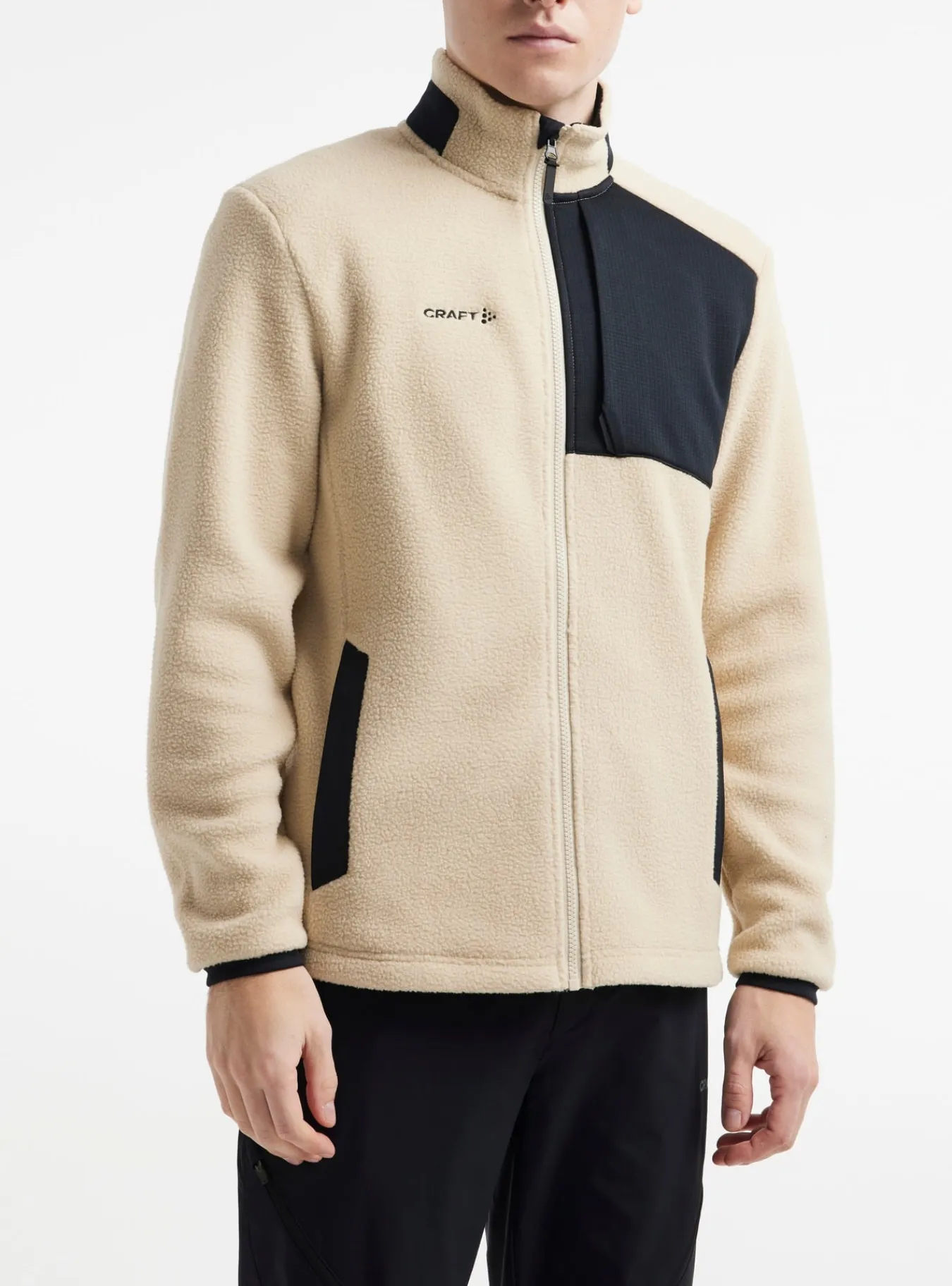 Mellomlag & Fleece|Mellomlag>Craft Sportswear ADV Explore Pile Fleece Jacket M Ecru / Black