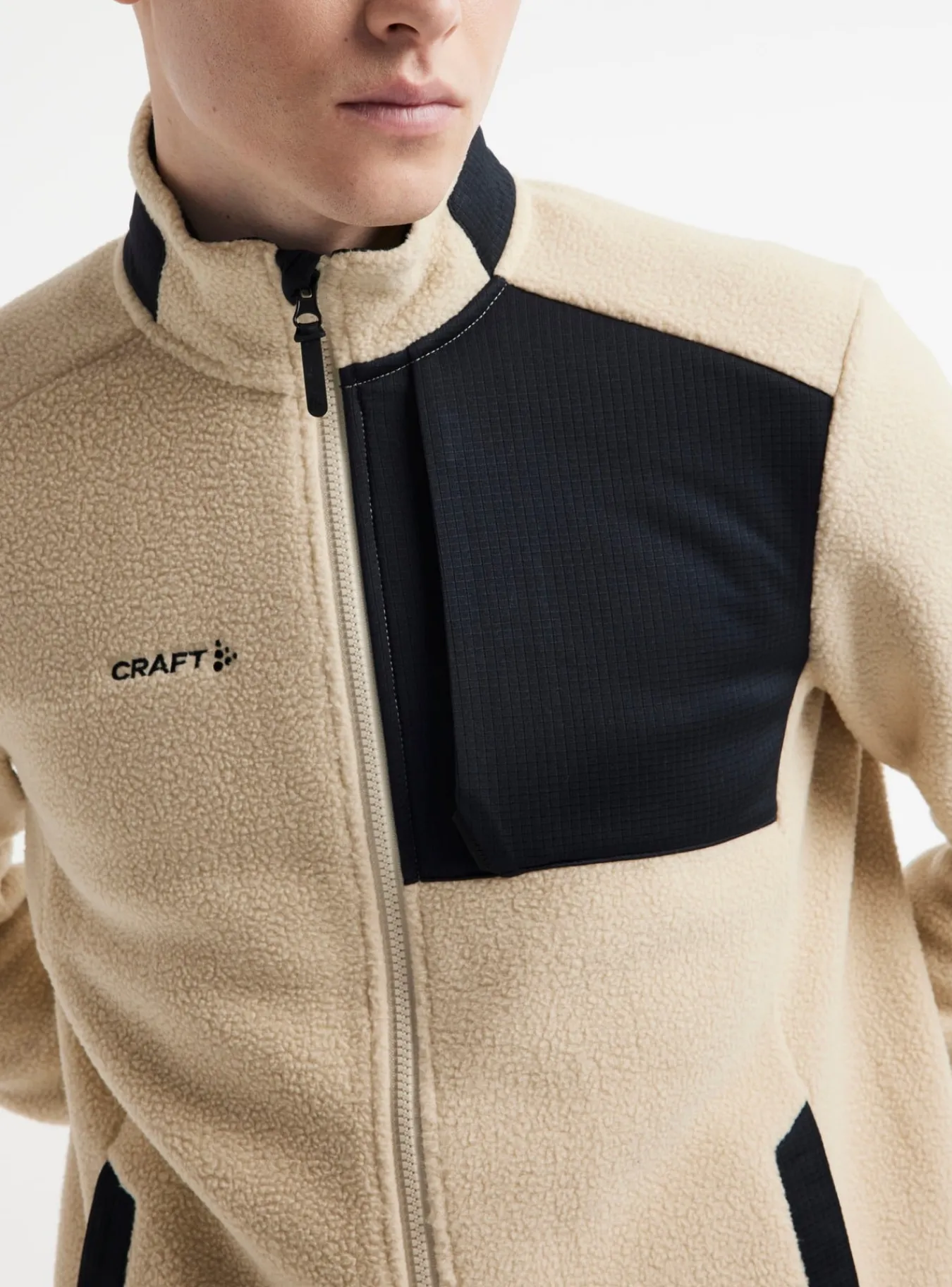 Mellomlag & Fleece|Mellomlag>Craft Sportswear ADV Explore Pile Fleece Jacket M Ecru / Black