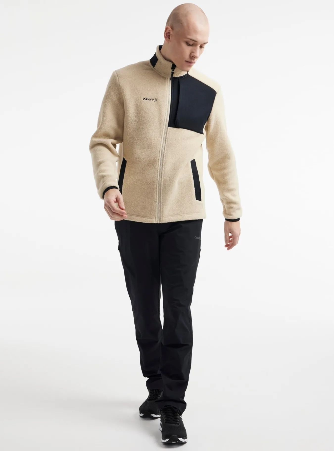 Mellomlag & Fleece|Mellomlag>Craft Sportswear ADV Explore Pile Fleece Jacket M Ecru / Black