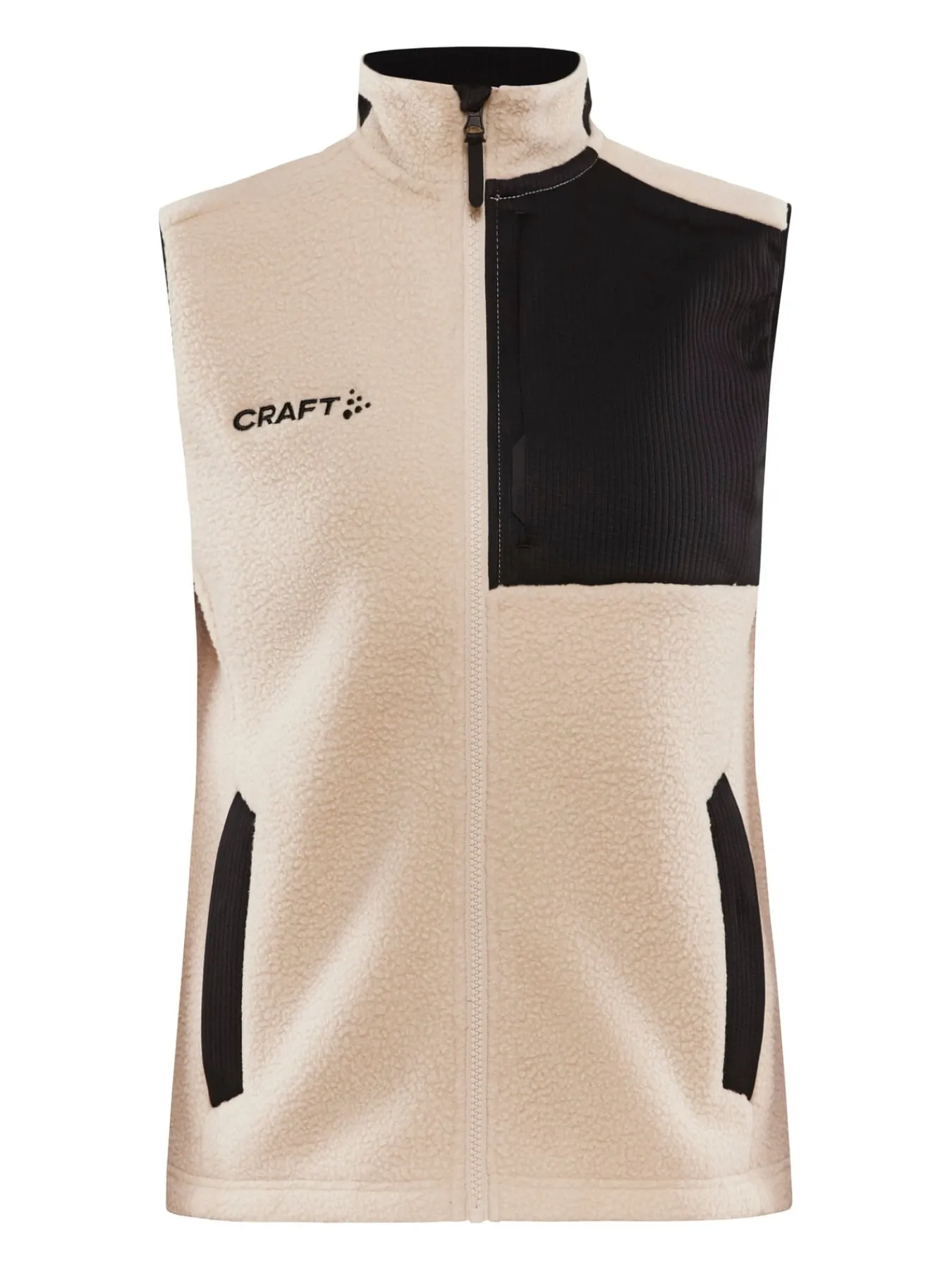 Mellomlag & Fleece|Mellomlag>Craft Sportswear ADV Explore Pile Fleece Vest W Ecru-Black