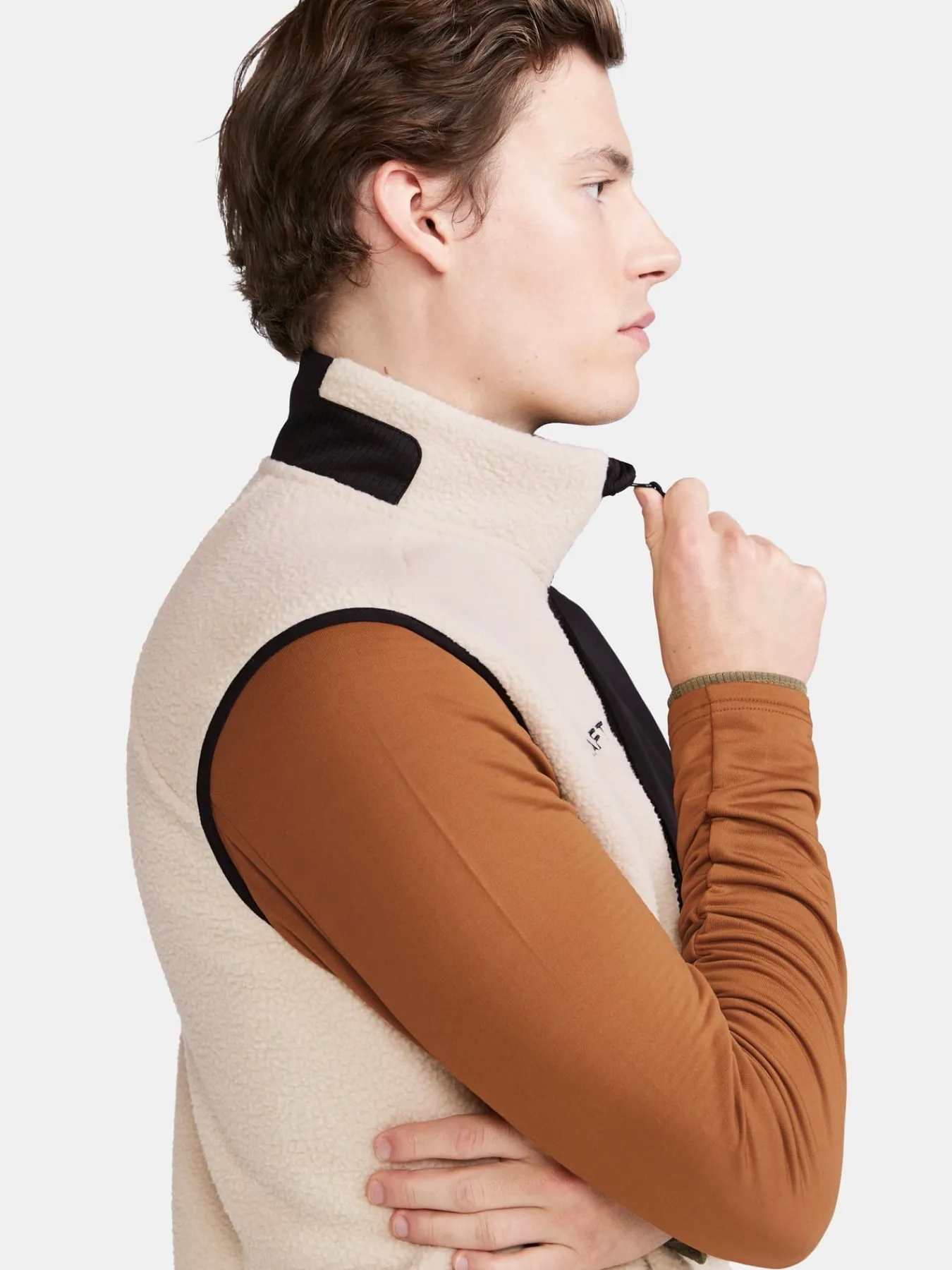 Mellomlag & Fleece|Mellomlag>Craft Sportswear ADV Explore Pile Fleece Vest M Ecru-Black