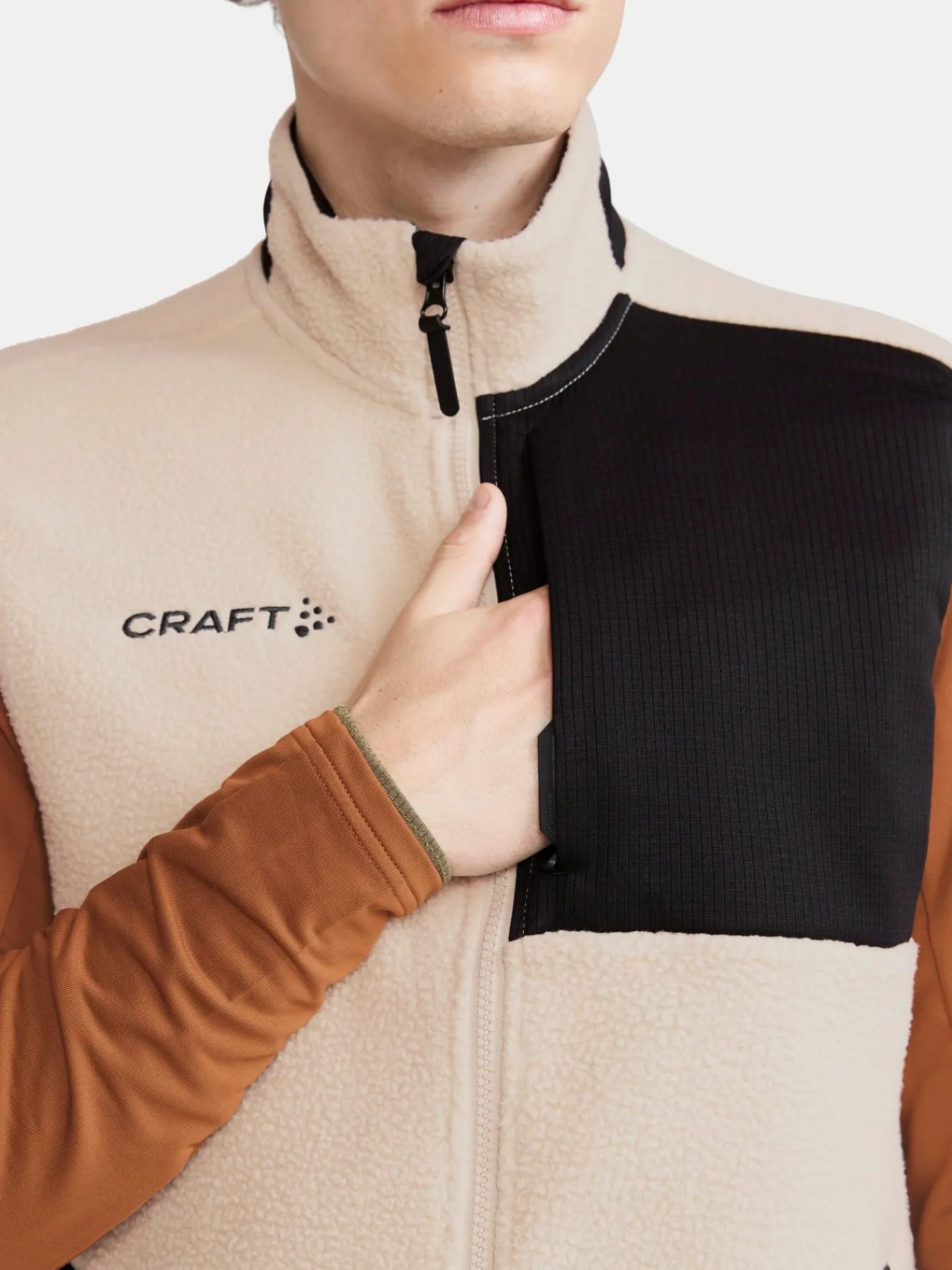 Mellomlag & Fleece|Mellomlag>Craft Sportswear ADV Explore Pile Fleece Vest M Ecru-Black