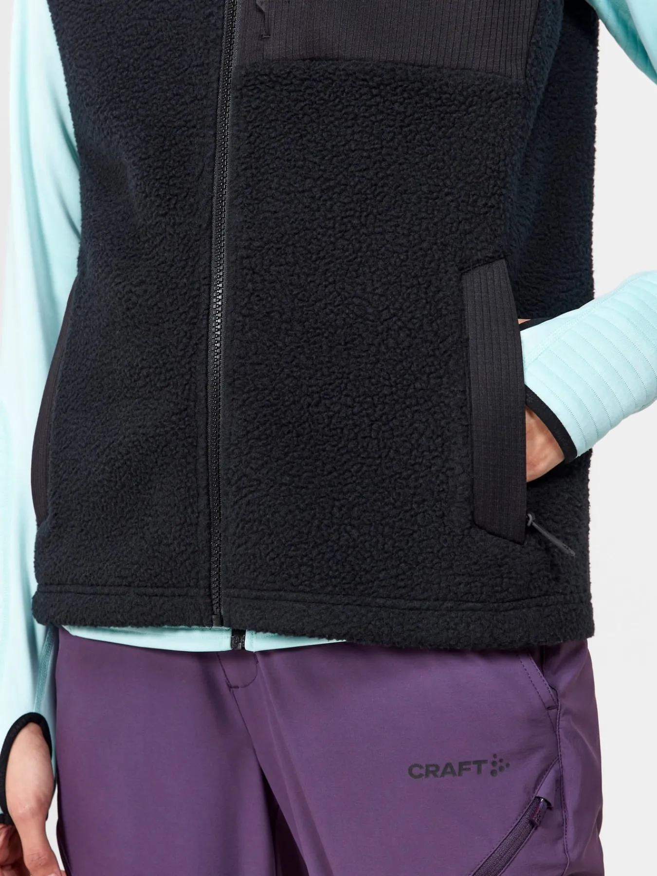 Mellomlag & Fleece|Mellomlag>Craft Sportswear ADV Explore Pile Fleece Vest W Black