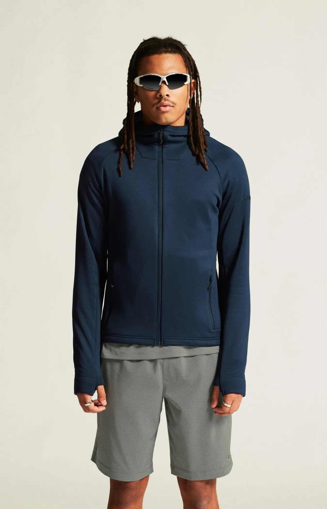 Mellomlag & Fleece|Mellomlag>Craft Sportswear ADV Explore Power Fleece Hood Jkt M Blaze