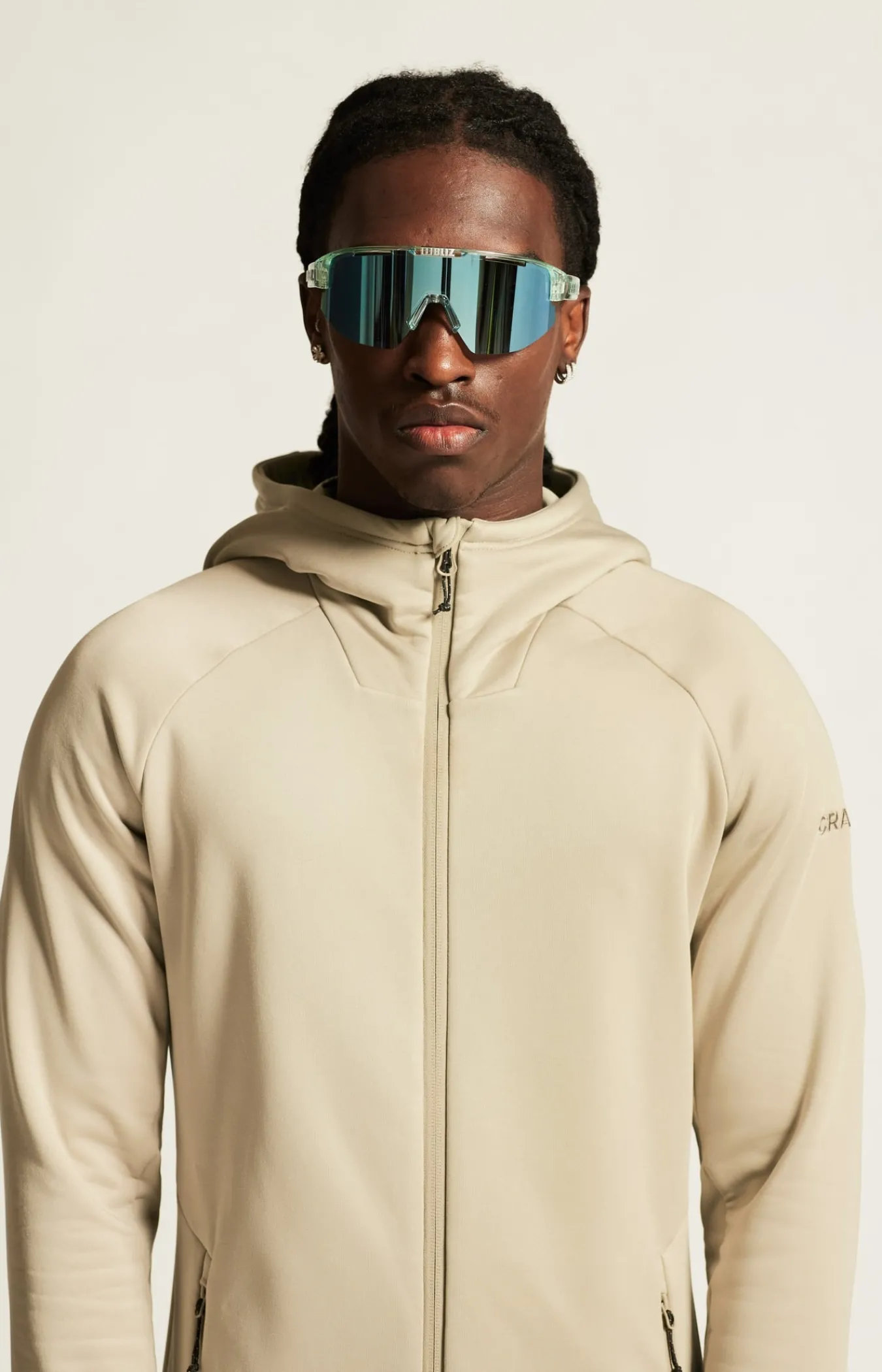 Mellomlag & Fleece|Mellomlag>Craft Sportswear ADV Explore Power Fleece Hood Jkt M Hay