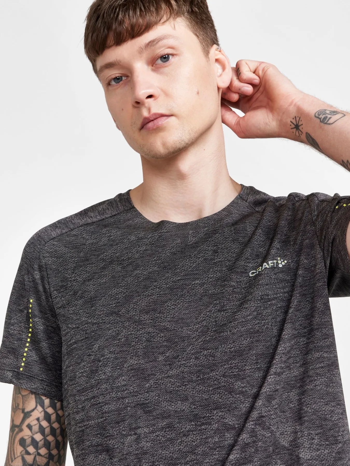 T-Skjorter & Singleter|Trening>Craft Sportswear ADV HiT SS Structure Tee M Granite