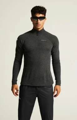 T-Skjorter & Singleter|Løping>Craft Sportswear ADV SubZ Wool LS Tee 3 M Black/Melange