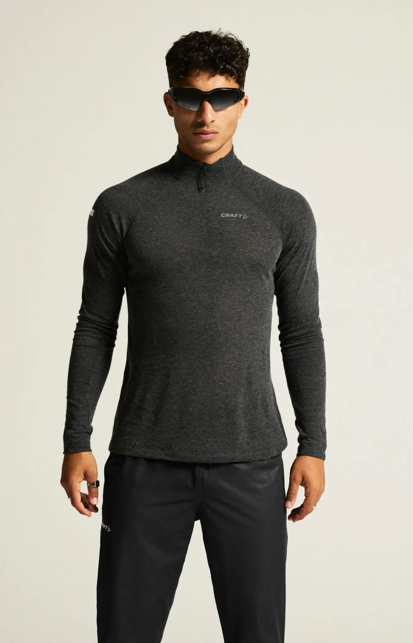 T-Skjorter & Singleter|Løping>Craft Sportswear ADV SubZ Wool LS Tee 3 M Black/Melange