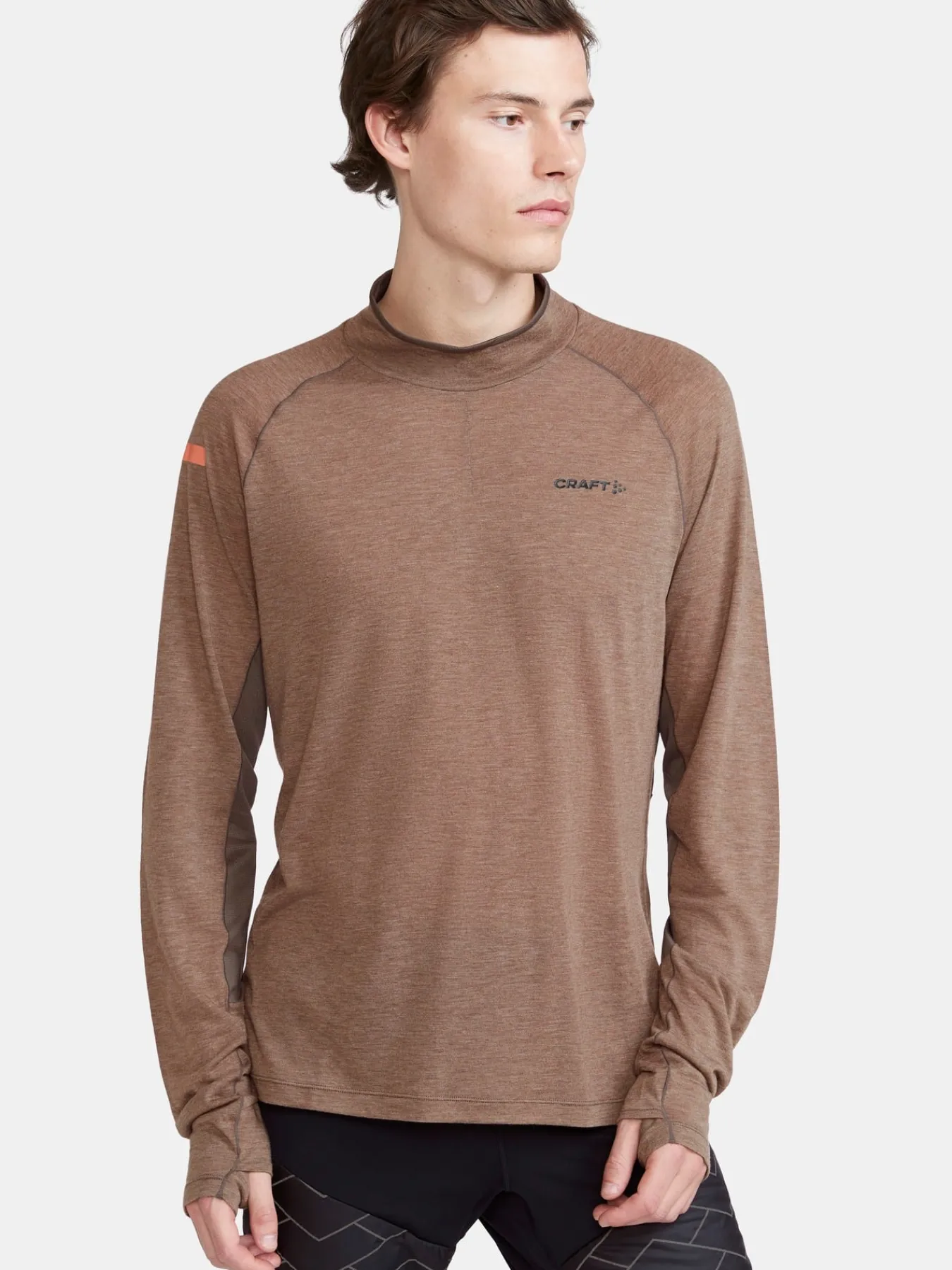 T-Skjorter & Singleter|Løping>Craft Sportswear ADV SubZ Wool LS Tee 2 M Dk Clay-Melange