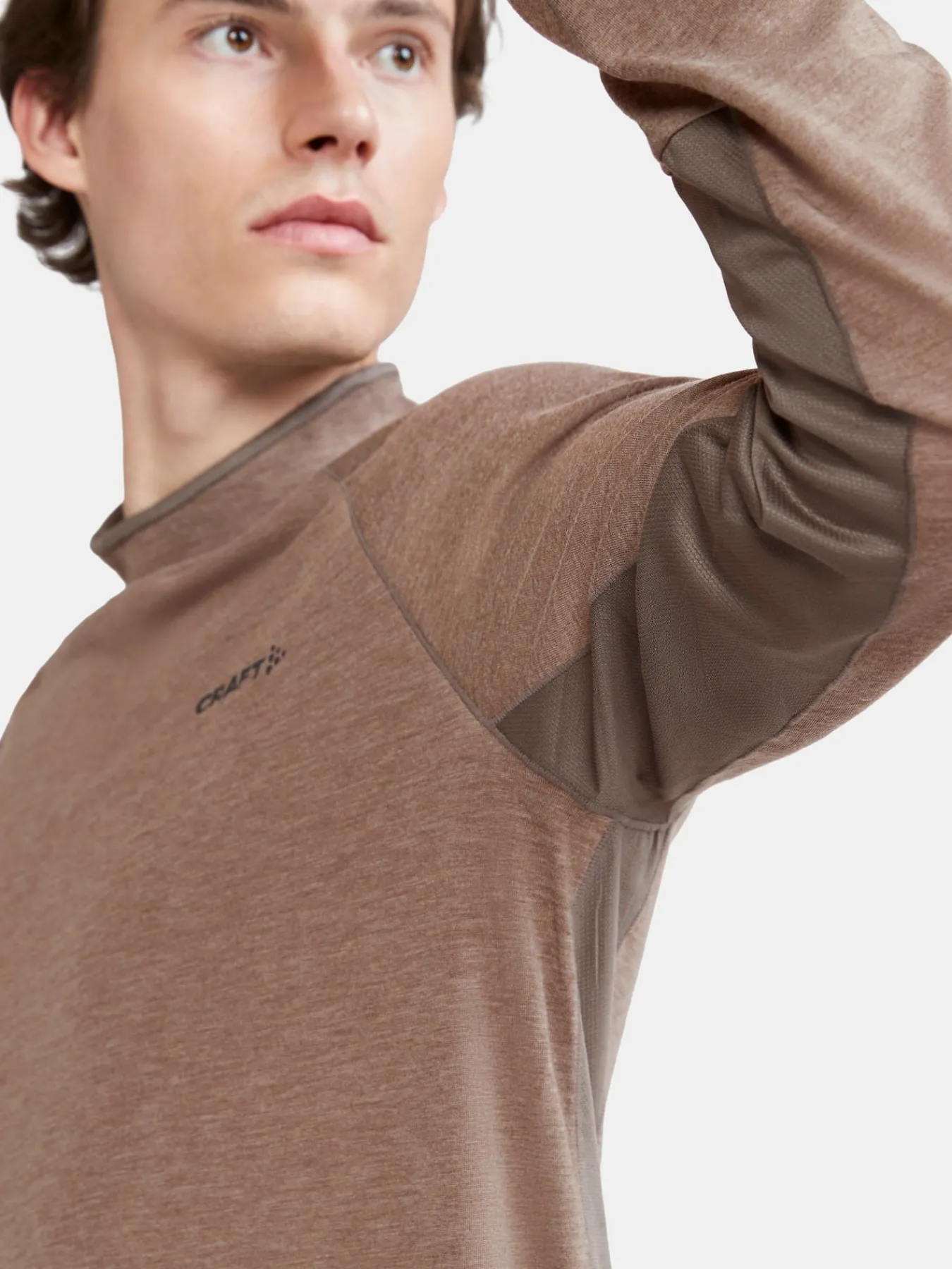 T-Skjorter & Singleter|Løping>Craft Sportswear ADV SubZ Wool LS Tee 2 M Dk Clay-Melange