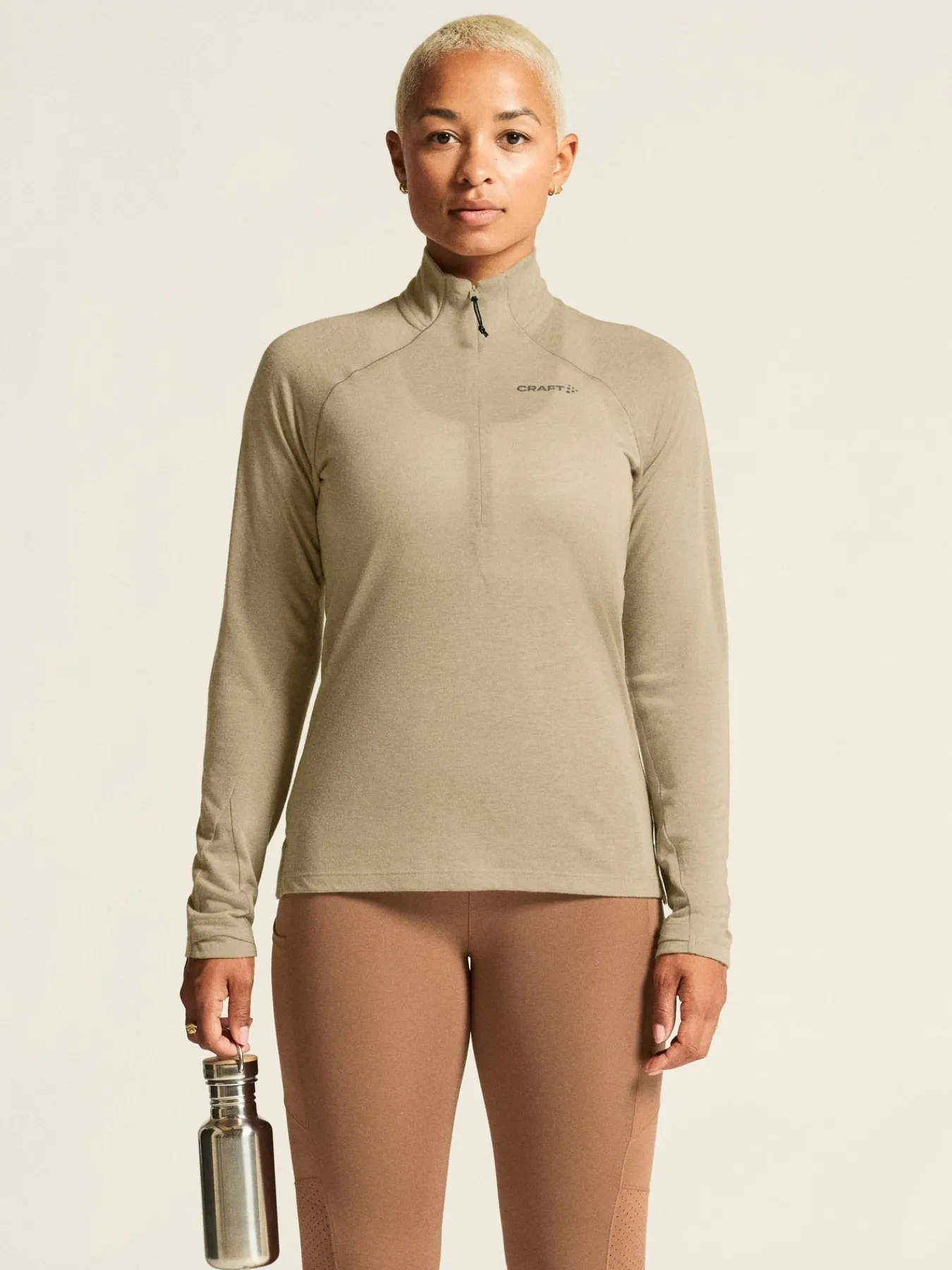 Gensere|Løping>Craft Sportswear ADV SubZ Wool LS Tee 3 W Hay/Melange