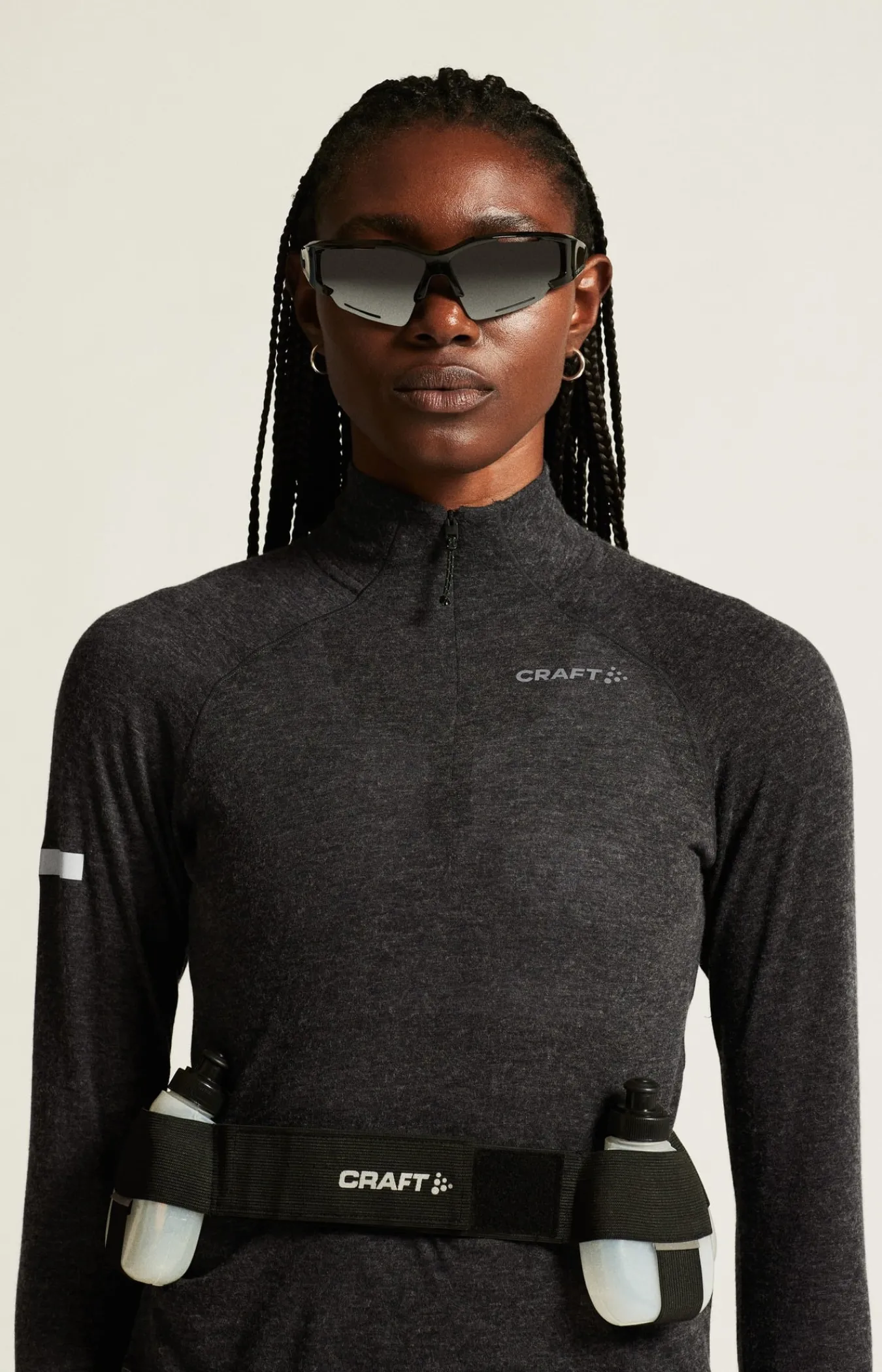Gensere|Løping>Craft Sportswear ADV SubZ Wool LS Tee 3 W Black Melange