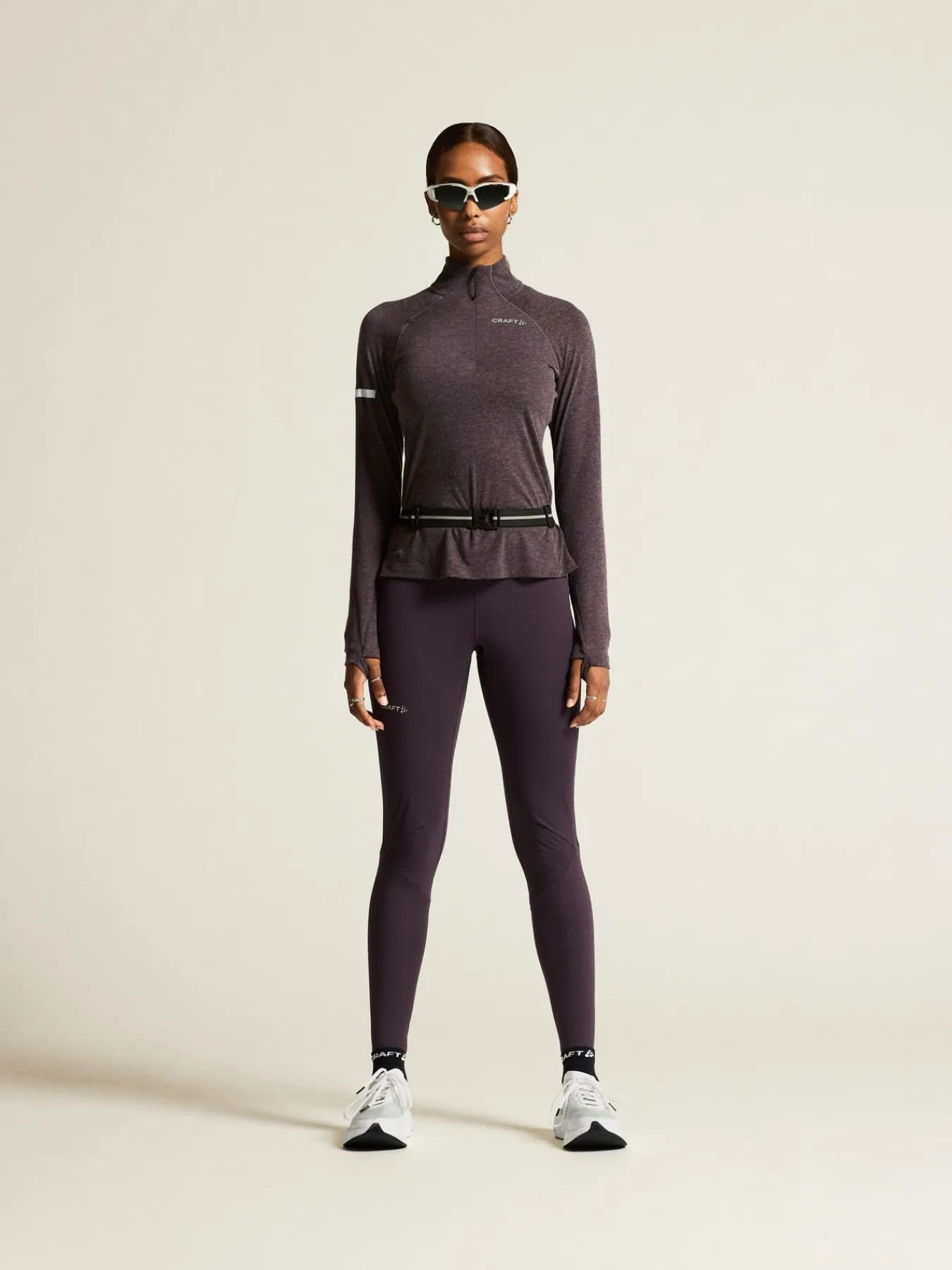 Gensere|Løping>Craft Sportswear ADV SubZ Wool LS Tee 3 W Dk Plum/Melange