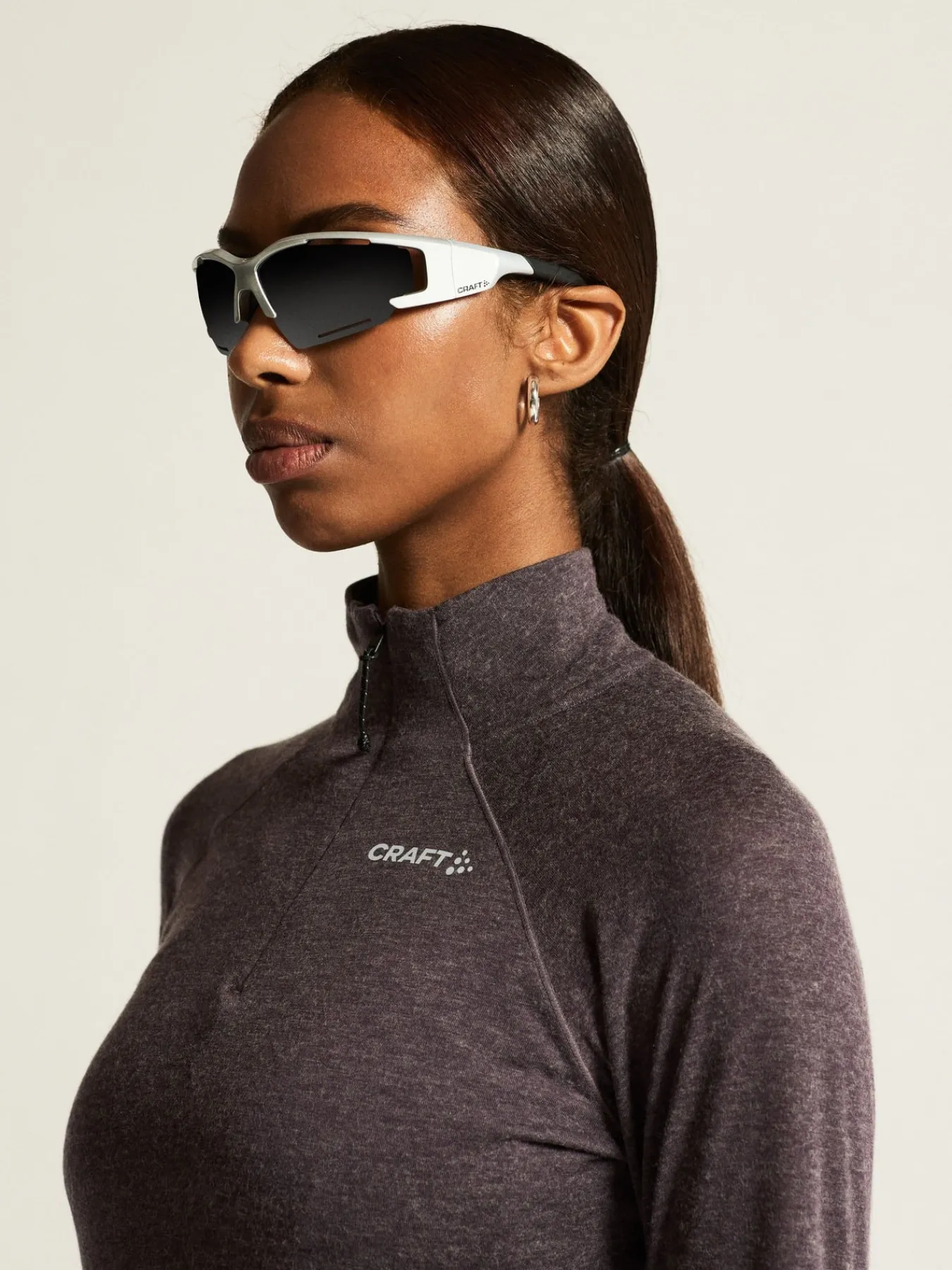 Gensere|Løping>Craft Sportswear ADV SubZ Wool LS Tee 3 W Dk Plum/Melange