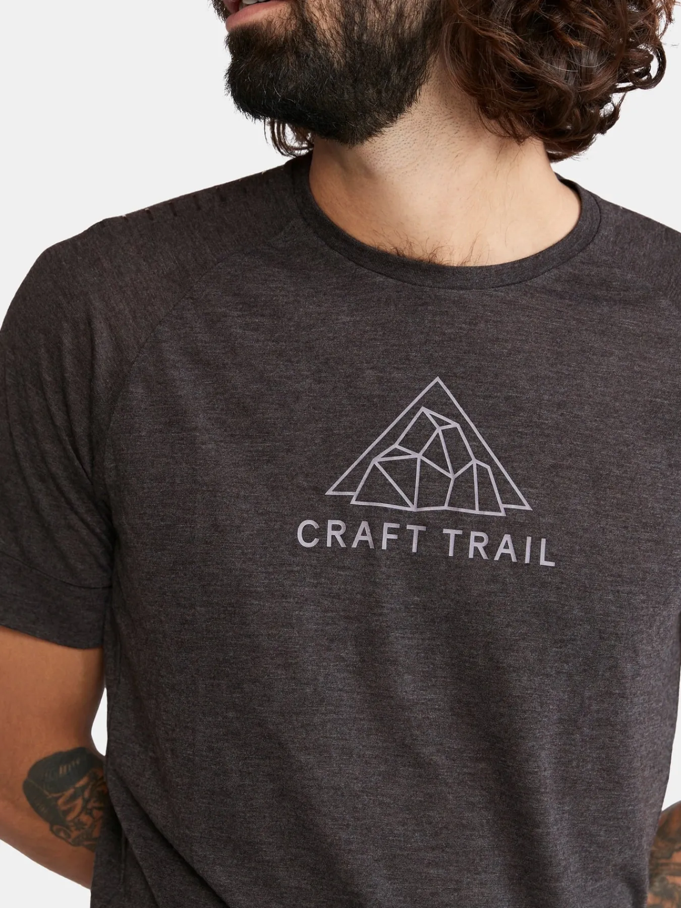 T-Skjorter & Singleter|Løping>Craft Sportswear ADV Trail Wool Ss Tee M Black Melange