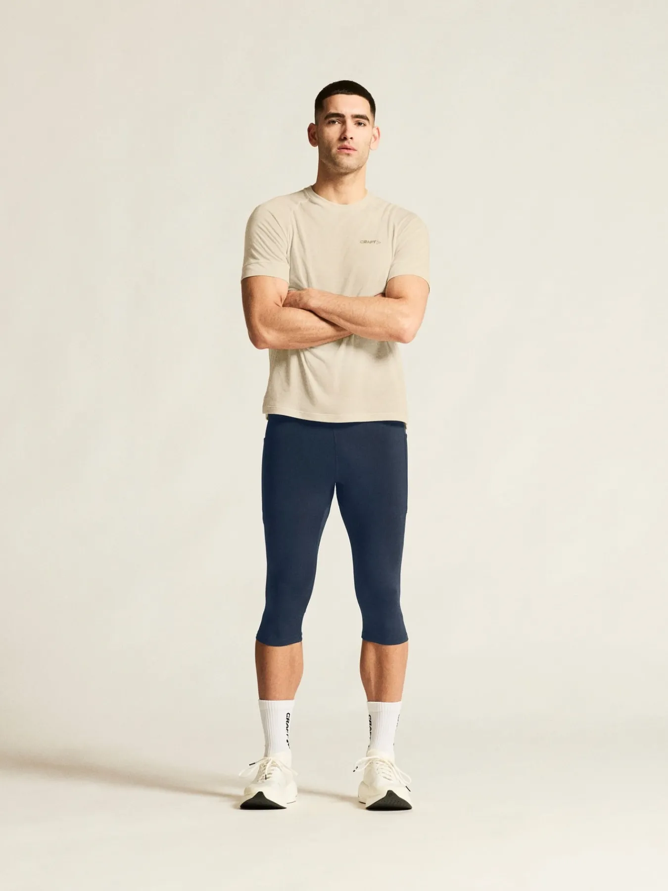 T-Skjorter & Singleter|Løping>Craft Sportswear ADV Trail Wool Ss Tee M Tofu Melange