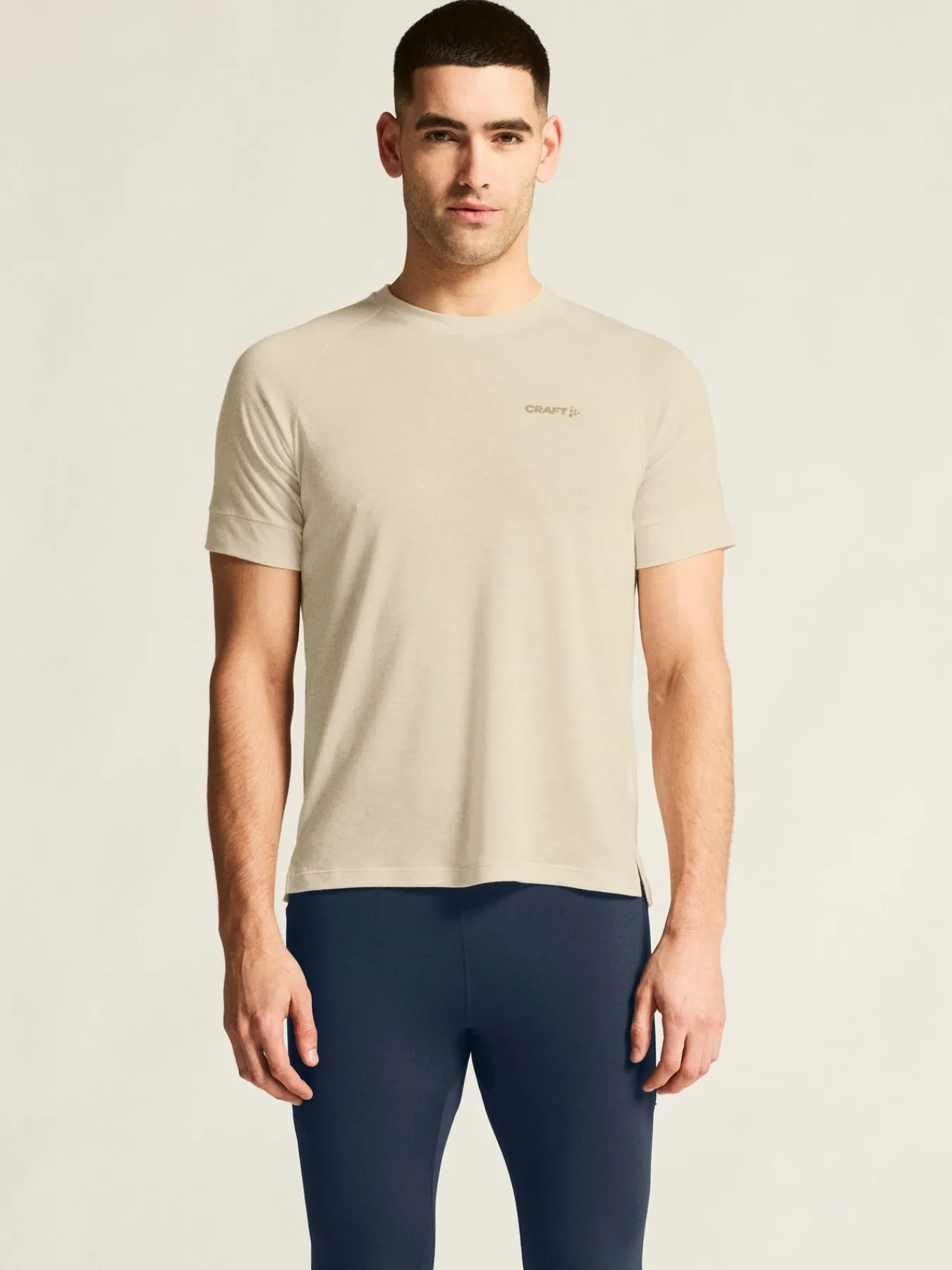 T-Skjorter & Singleter|Løping>Craft Sportswear ADV Trail Wool Ss Tee M Tofu Melange