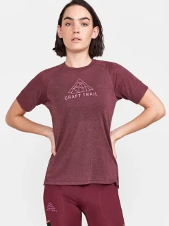 T-Skjorter & Singleter|Løping>Craft Sportswear ADV Trail Wool Ss Tee W Punsch-Melange