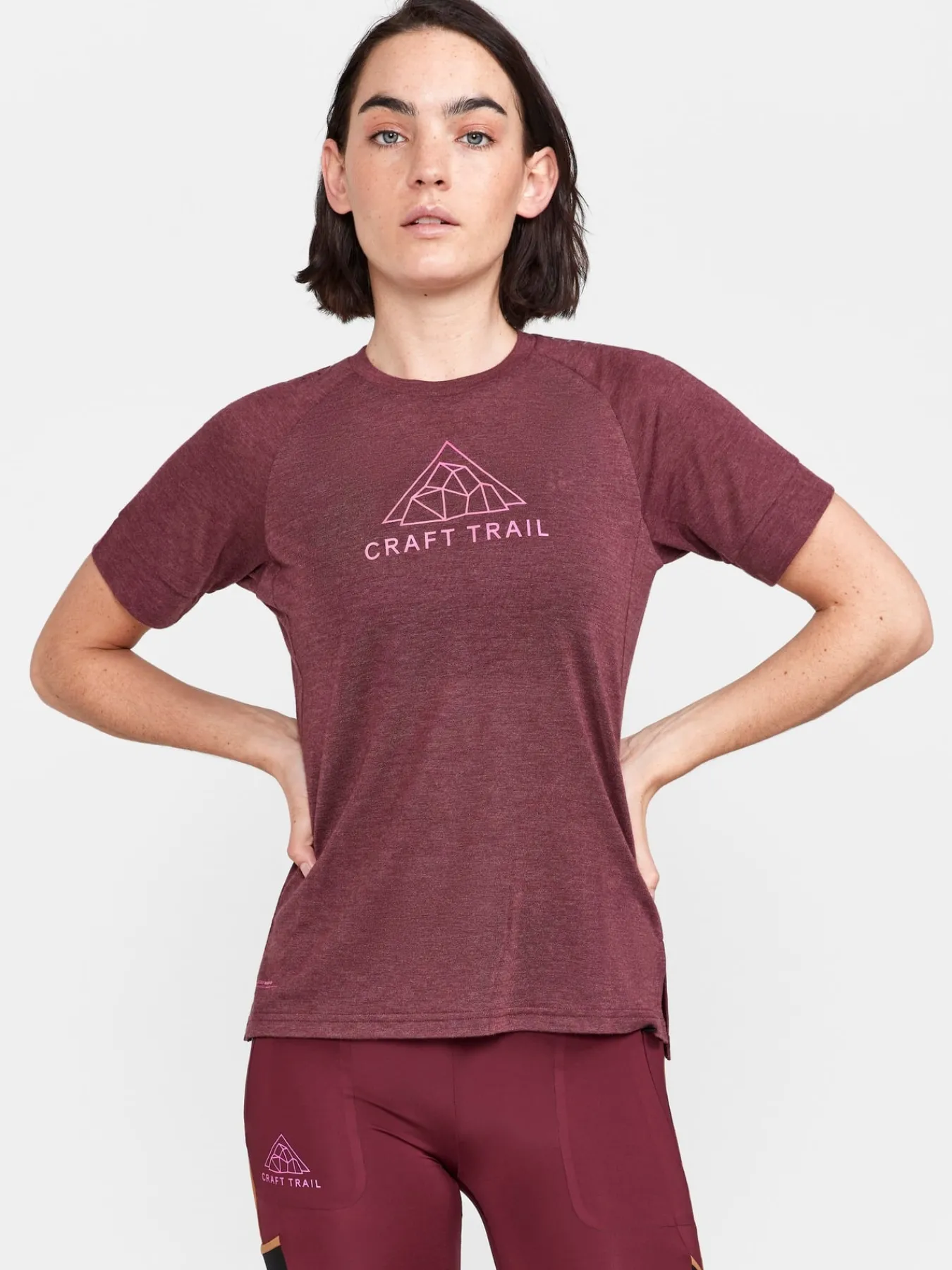 T-Skjorter & Singleter|Løping>Craft Sportswear ADV Trail Wool Ss Tee W Punsch-Melange