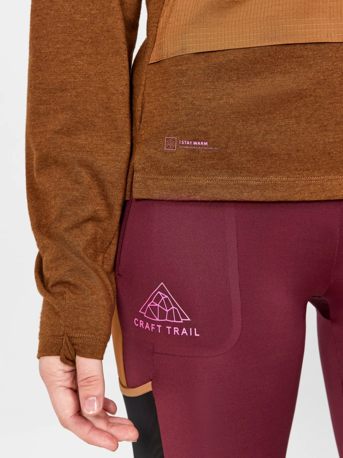Gensere|Løping>Craft Sportswear ADV Trail Wool Wind LS Tee W Roots-Melange