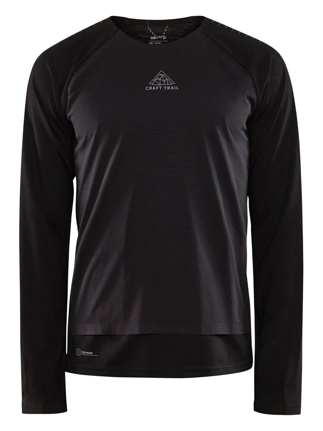 T-Skjorter & Singleter|Løping>Craft Sportswear ADV Trail Wool Wind LS Tee M Black-Melange