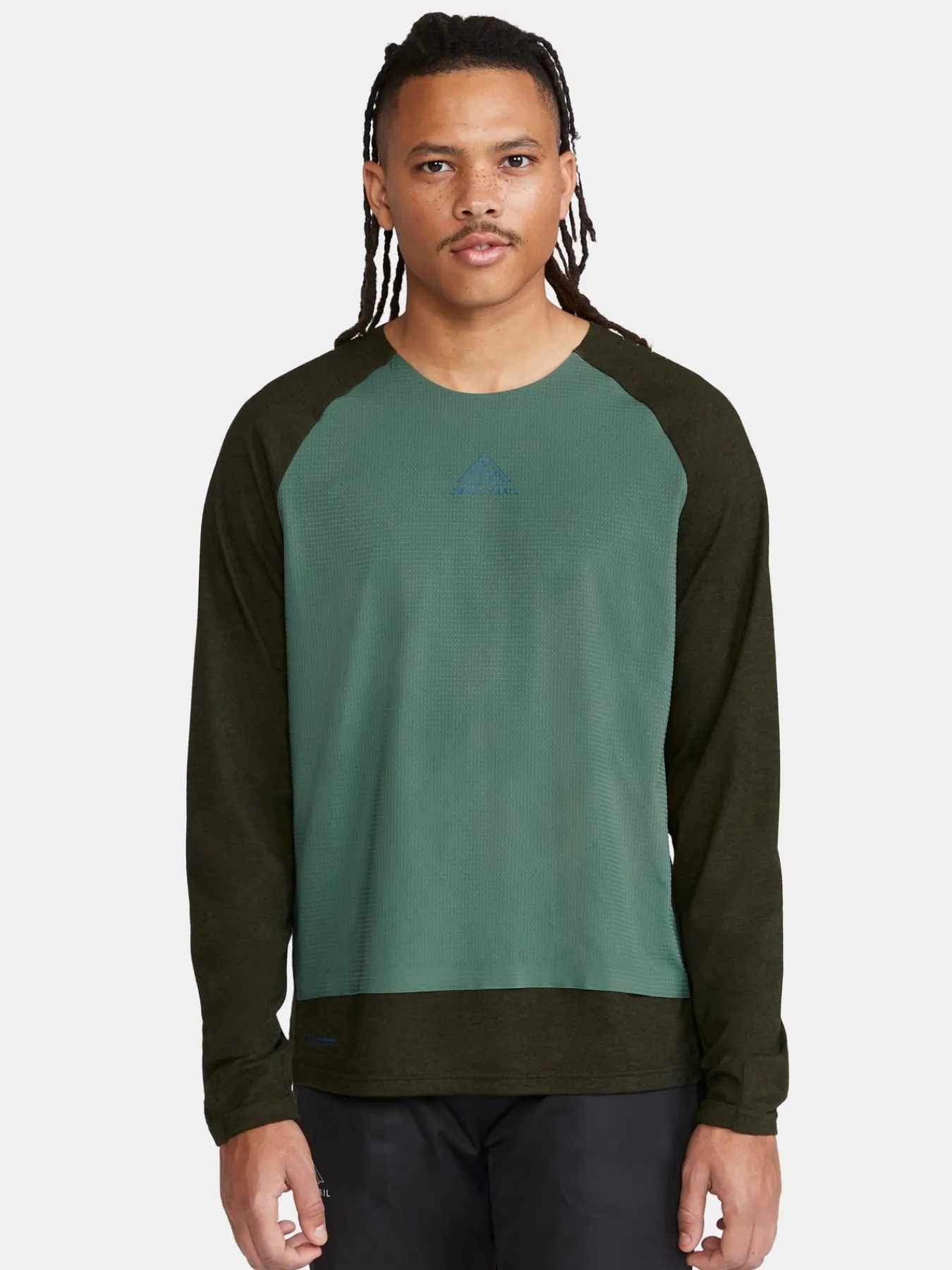 T-Skjorter & Singleter|Løping>Craft Sportswear ADV Trail Wool Wind LS Tee M Juniper-Melange