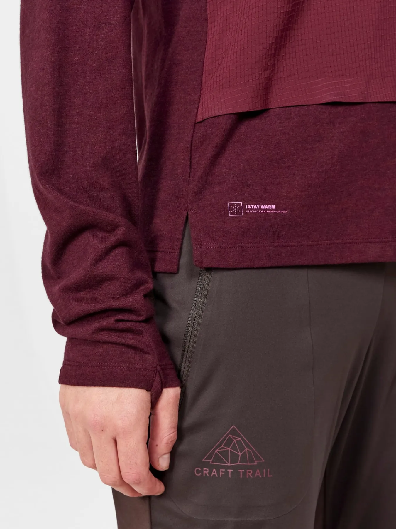 Gensere|Løping>Craft Sportswear ADV Trail Wool Wind LS Tee W Punsch-Melange