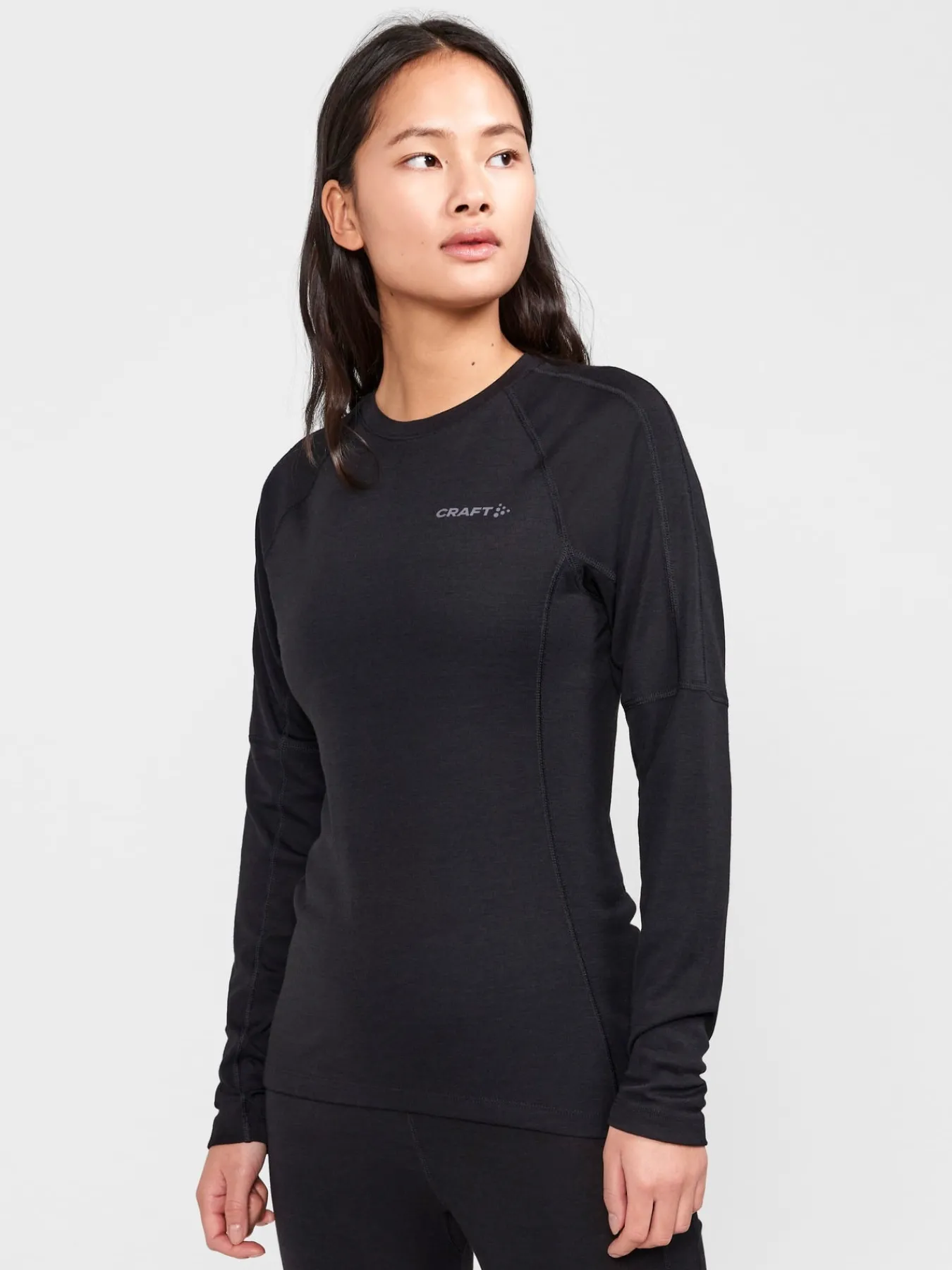 Gensere|Ull- & Superundertøy>Craft Sportswear ADV Wool Merino RN LS W Black