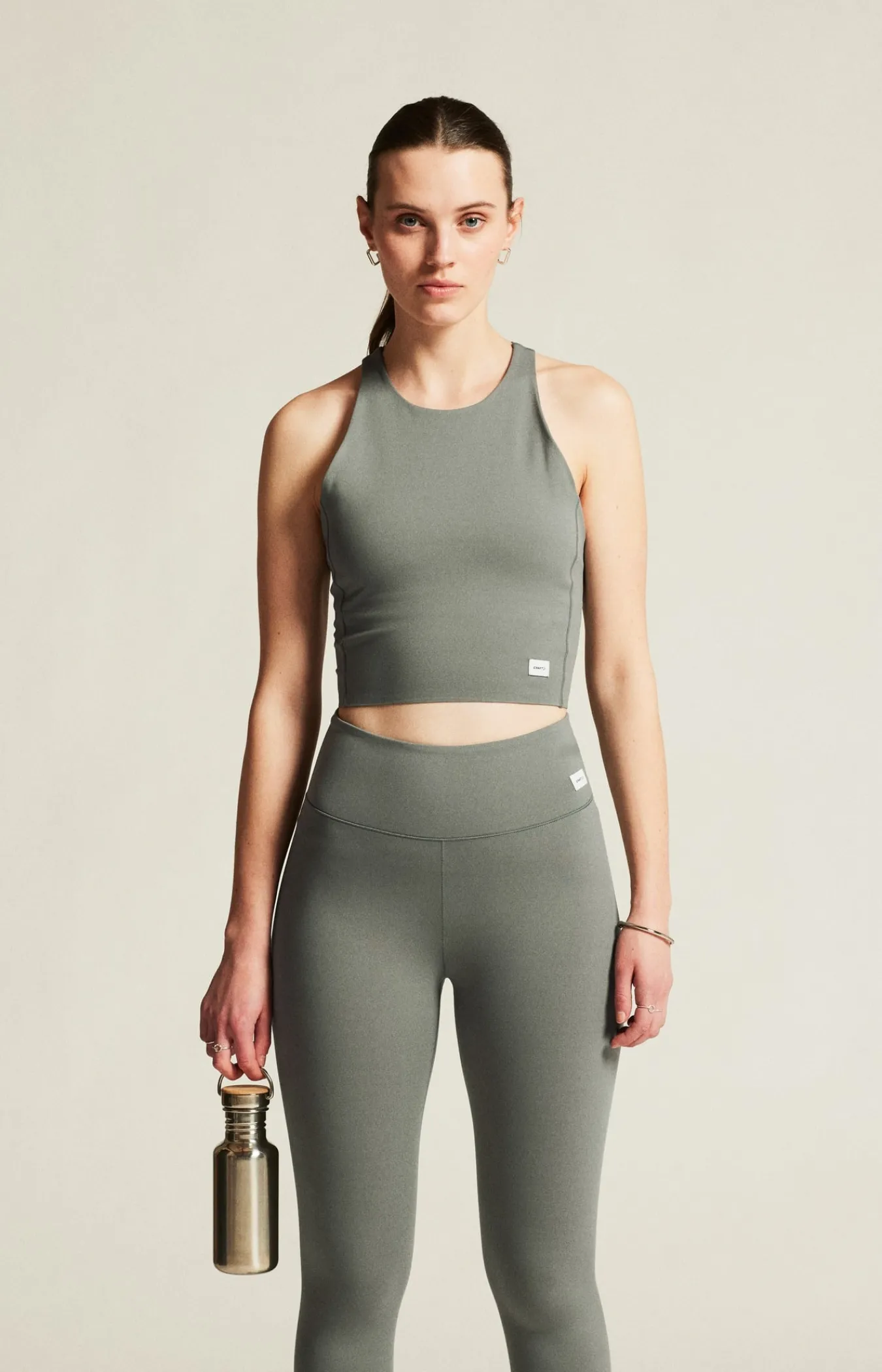 T-Skjorter & Singleter|Trening>Craft Sportswear Collective Cropped Singlet W Leaf