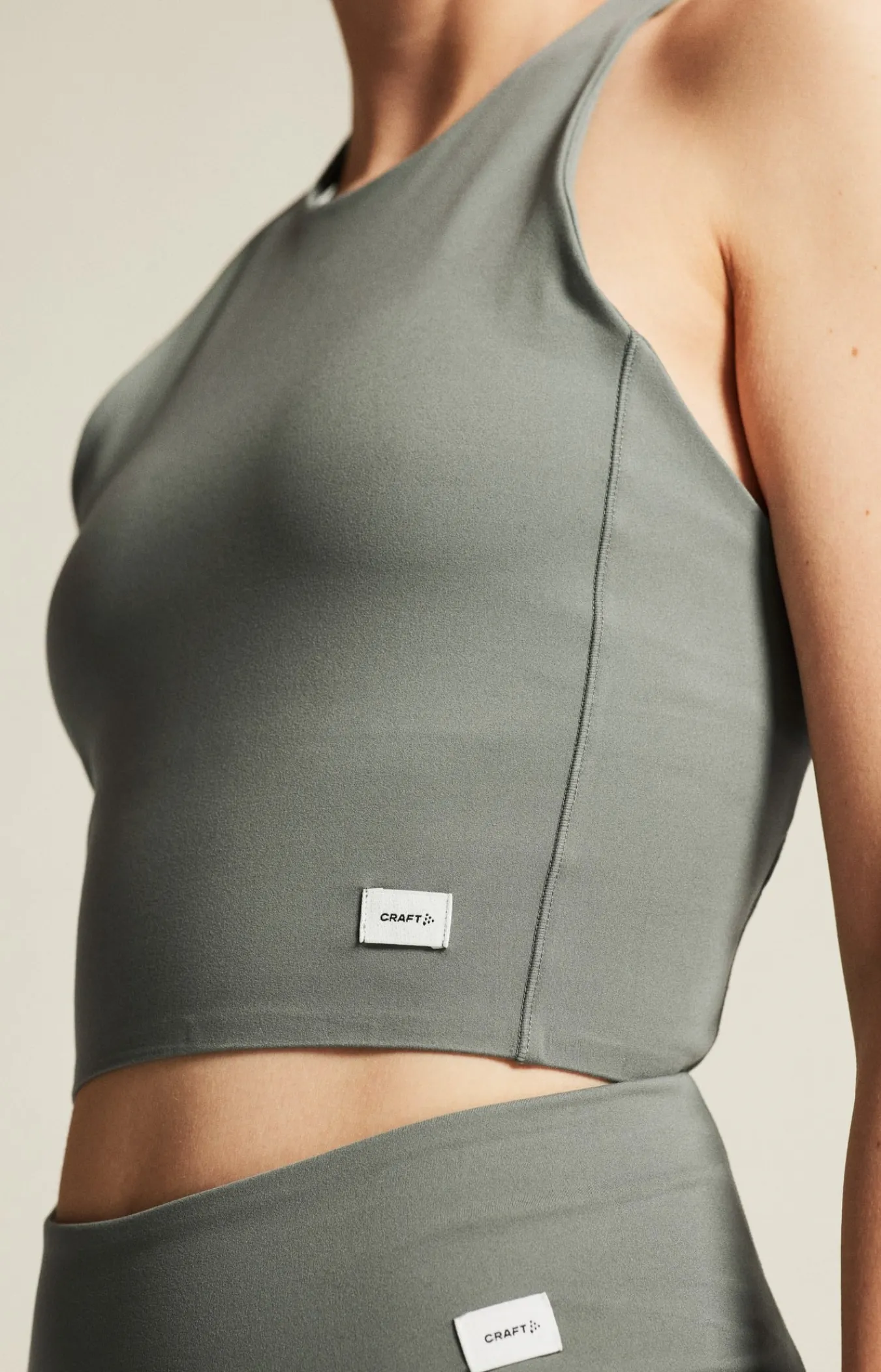 T-Skjorter & Singleter|Trening>Craft Sportswear Collective Cropped Singlet W Leaf