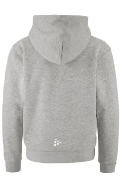 Gensere>Craft Sportswear Community 2.0 Logo Fz Hoodie Jr Grey melange