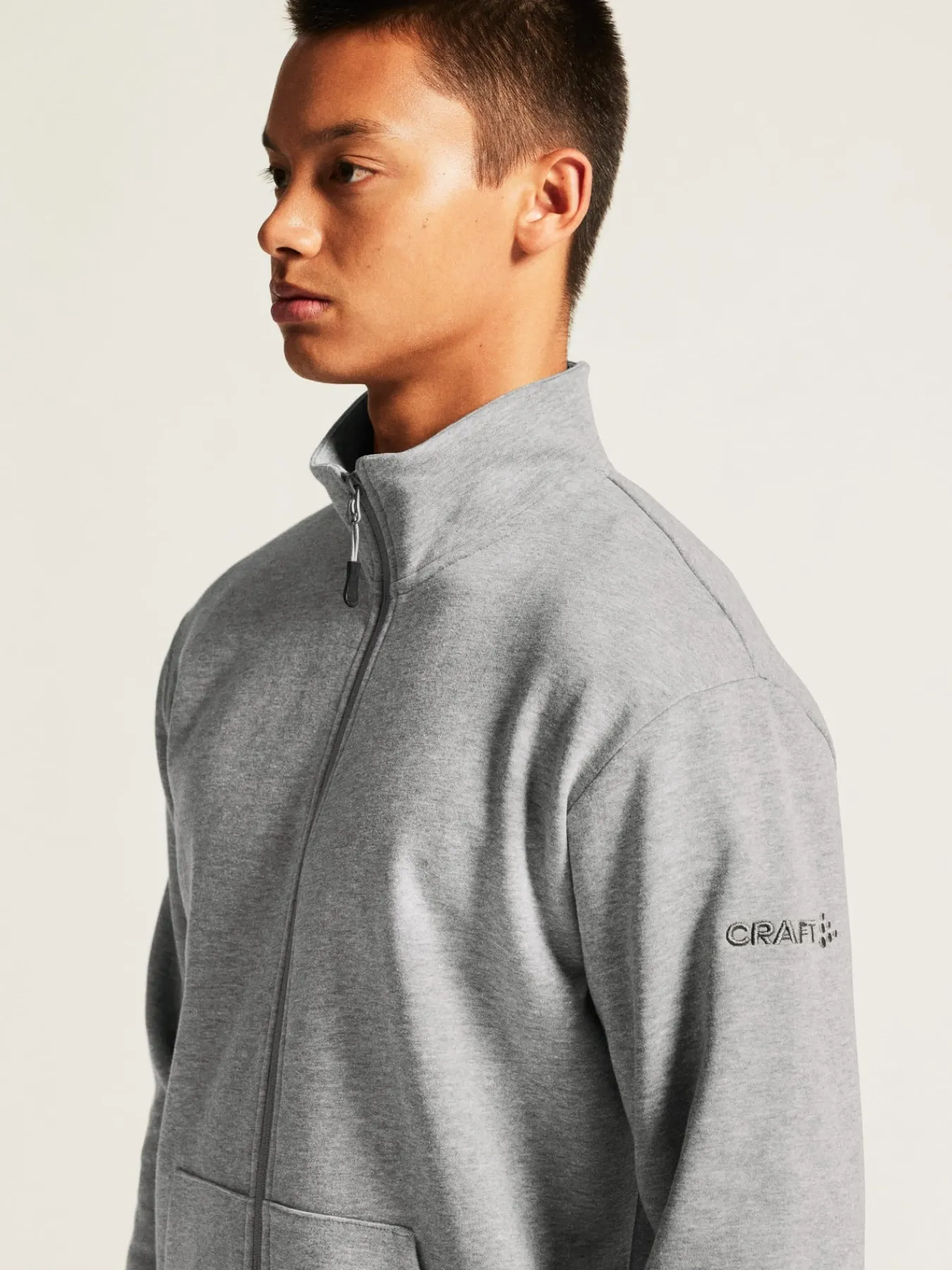 Gensere>Craft Sportswear Community 2.0 Zip Jkt M Grey melange