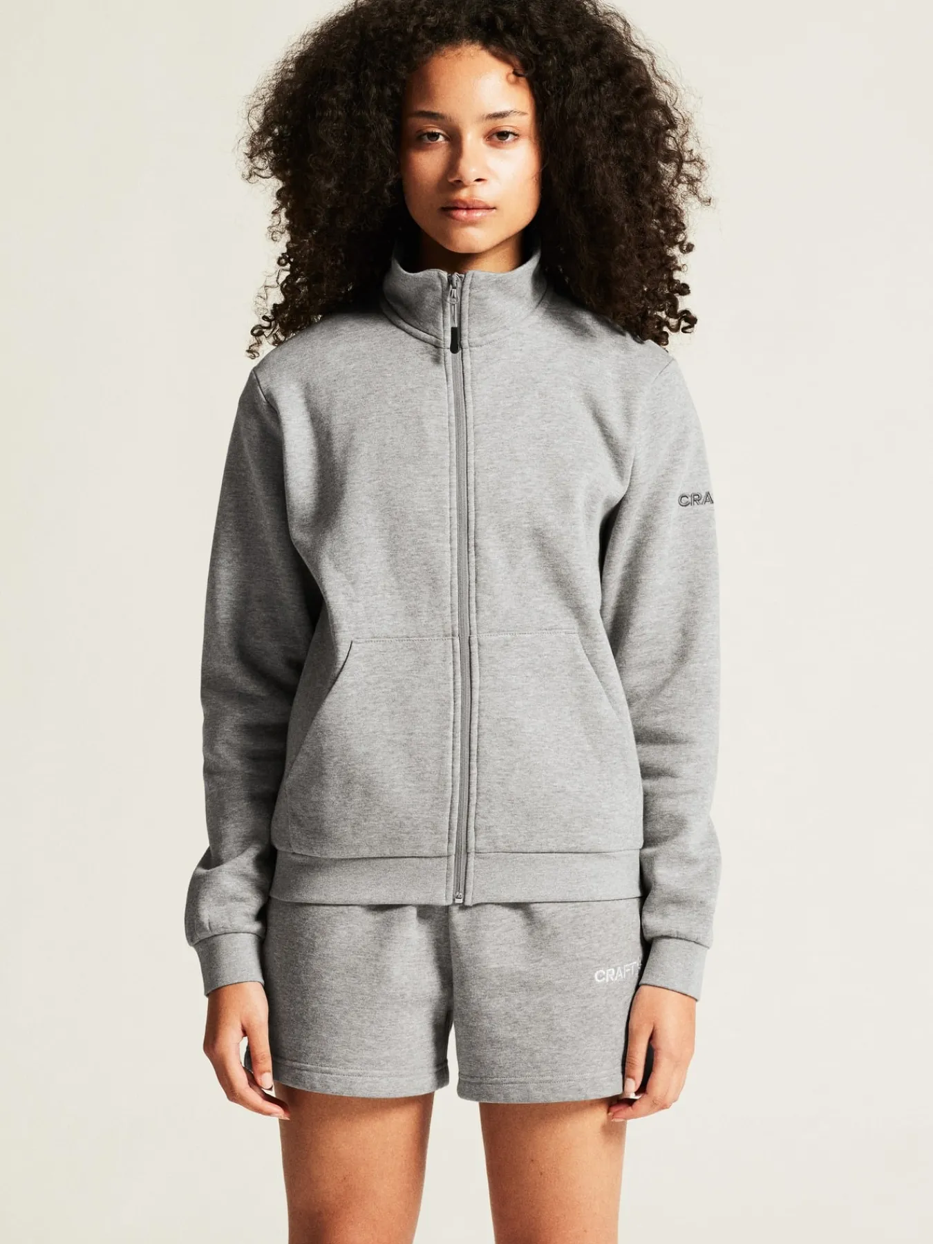 Gensere>Craft Sportswear Community 2.0 Zip Jkt W Grey melange
