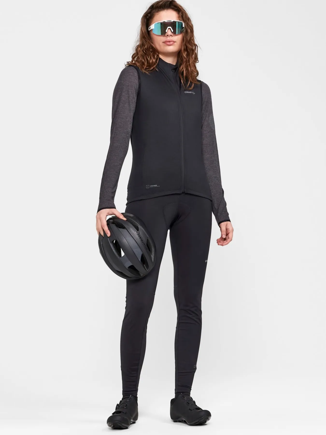 Gensere|Sykling>Craft Sportswear Core Bike Essence Wool LS Jersey W Black-Melange
