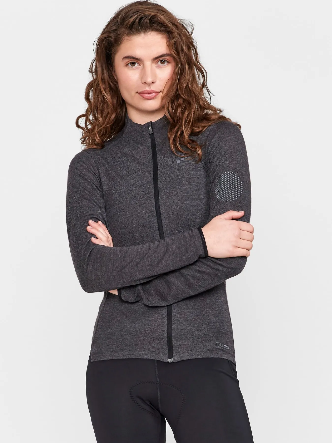 Gensere|Sykling>Craft Sportswear Core Bike Essence Wool LS Jersey W Black-Melange