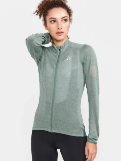 Gensere|Sykling>Craft Sportswear Core Bike Essence Wool LS Jersey W Thyme-Melange