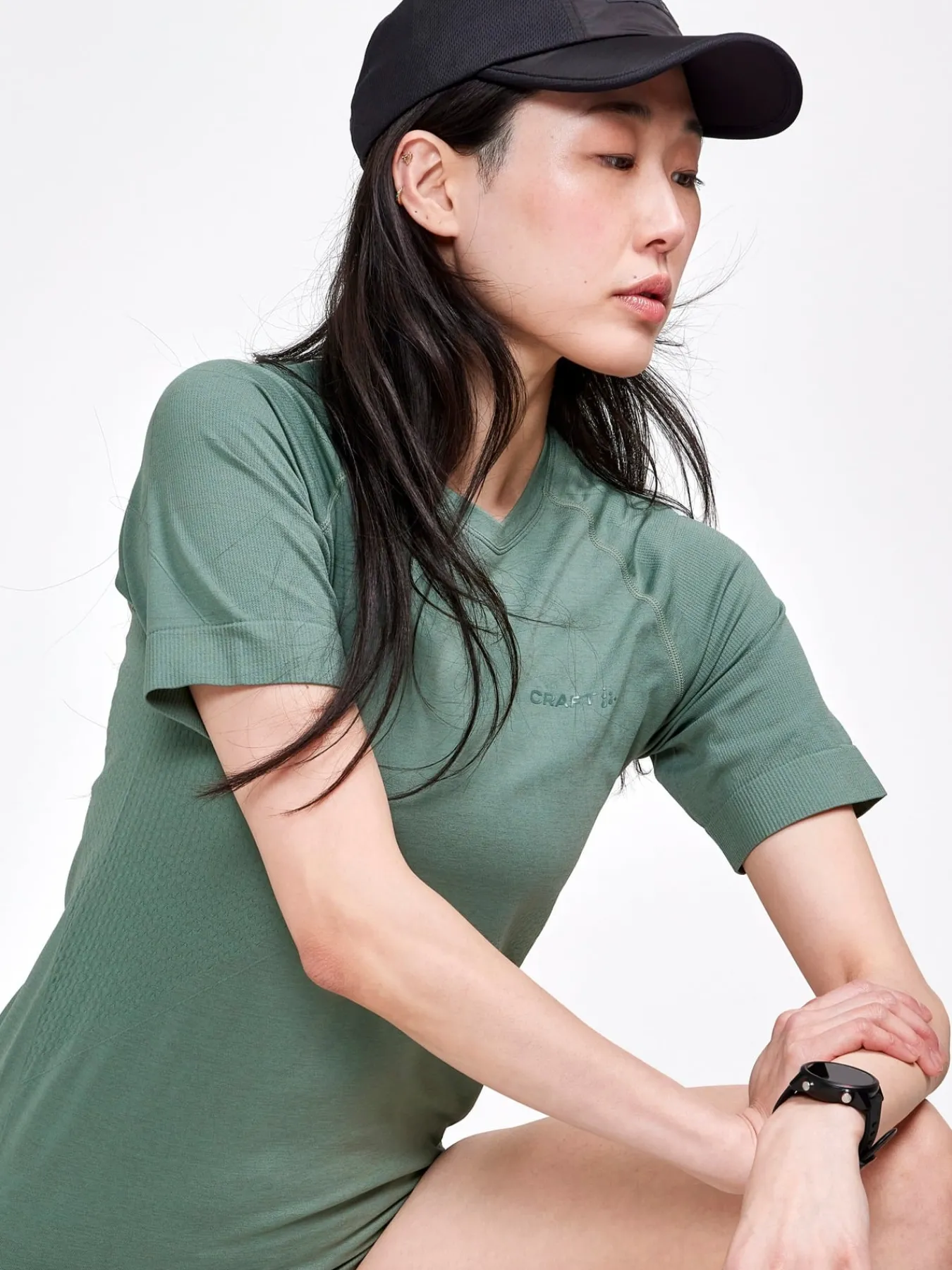 T-Skjorter & Singleter|Ull- & Superundertøy>Craft Sportswear CORE Dry Active Comfort Ss W Moss