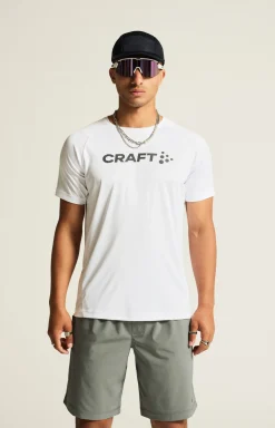 T-Skjorter & Singleter|Trening>Craft Sportswear CORE Essence Logo Tee M White/Granite
