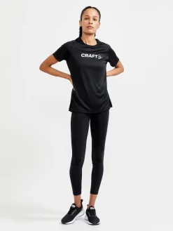 T-Skjorter & Singleter|Trening>Craft Sportswear CORE Essence Logo Tee W Black