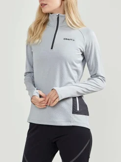 Mellomlag & Fleece|Mellomlag>Craft Sportswear CORE Trim Thermal midlayer W GREY MELANGE