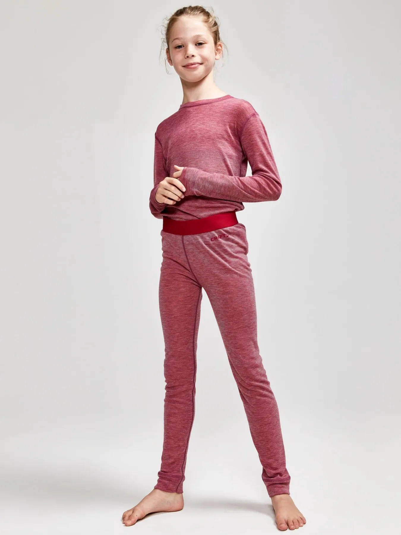 Ullundertøy>Craft Sportswear CORE Wool Merino Set J Rose-Melange
