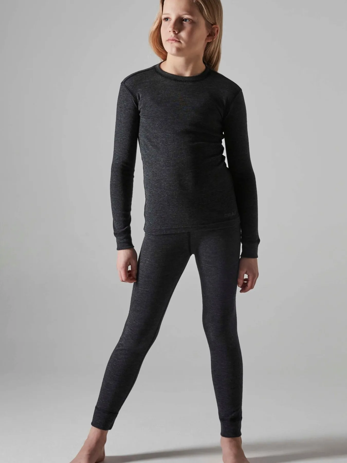 Ullundertøy>Craft Sportswear CORE Wool Merino Set J Black Melange
