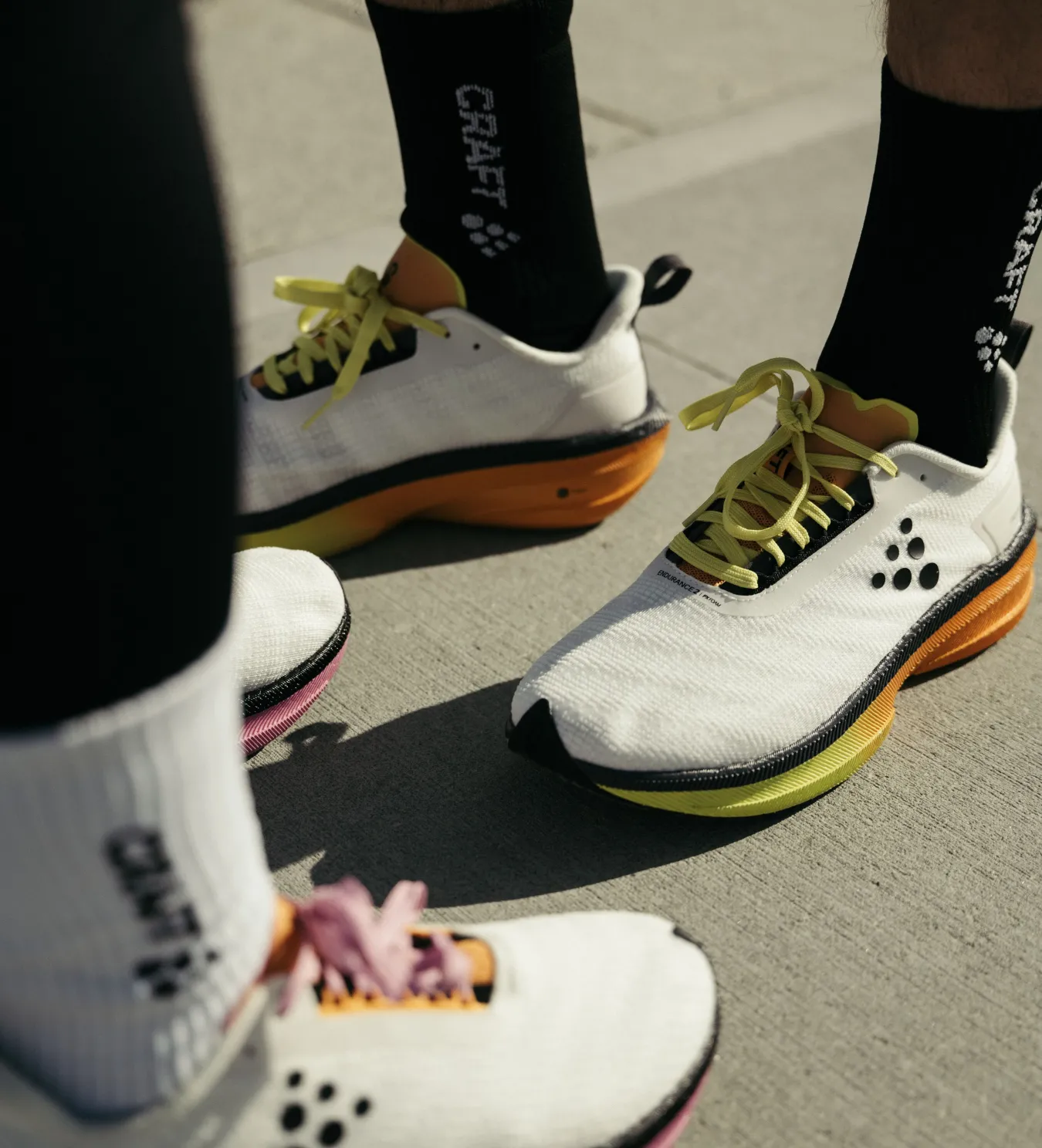 Løpesko Asfalt|Løping>Craft Sportswear Endurance 2 M Ash White-Sour