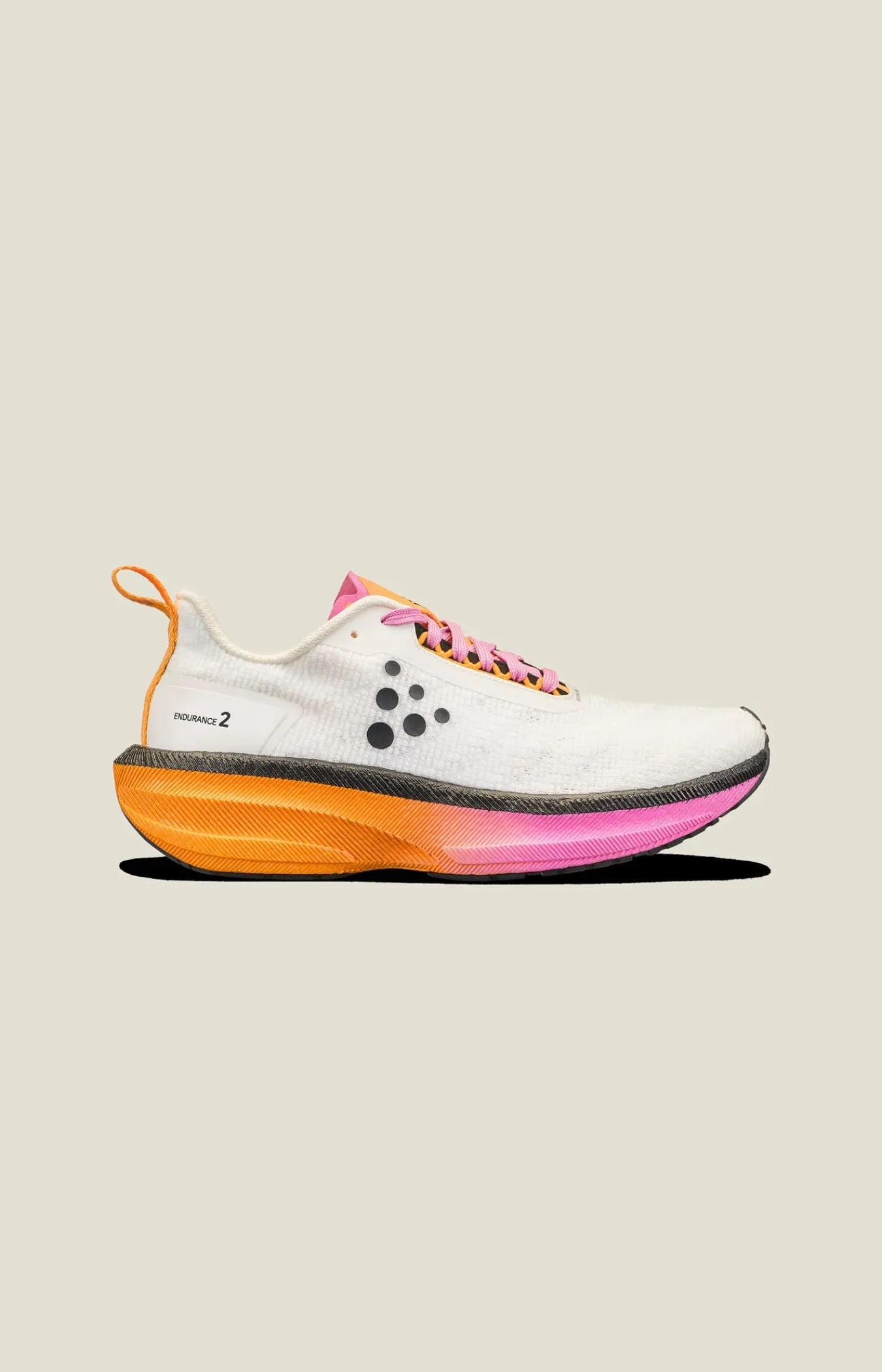 Løpesko Asfalt|Løping>Craft Sportswear Endurance 2 W Ash White-Fuchsia