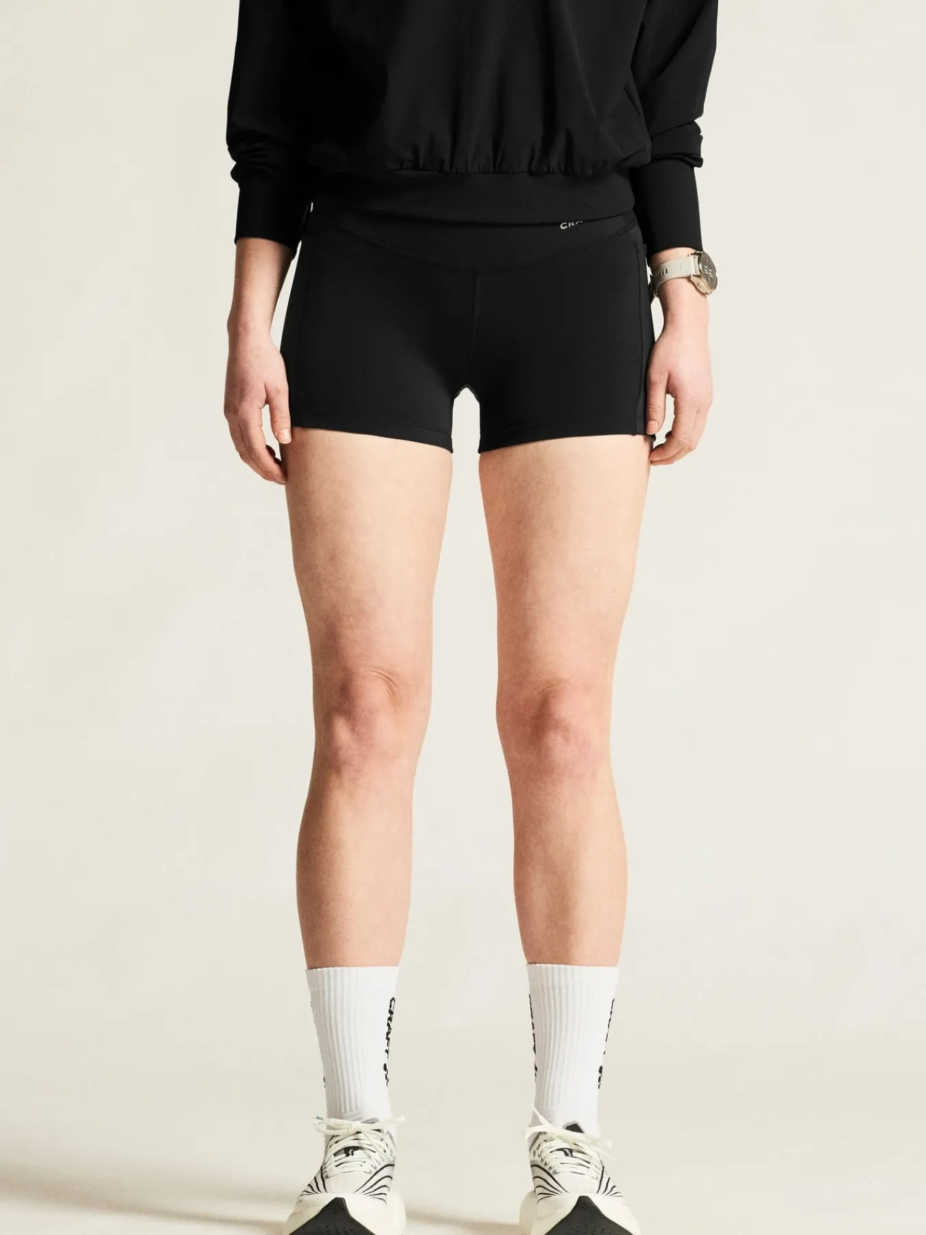 Tights|Løping>Craft Sportswear Essence Hotpants 3 W Sort