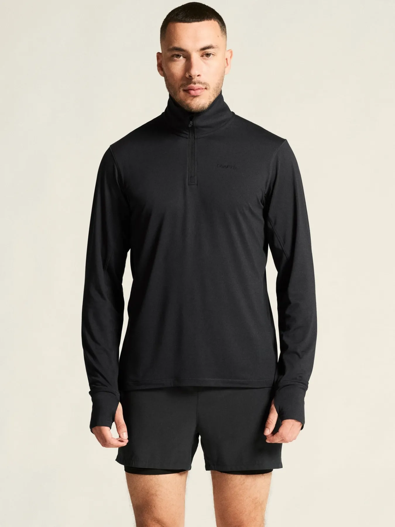 T-Skjorter & Singleter|Løping>Craft Sportswear Flow HZ LS M Black Melange